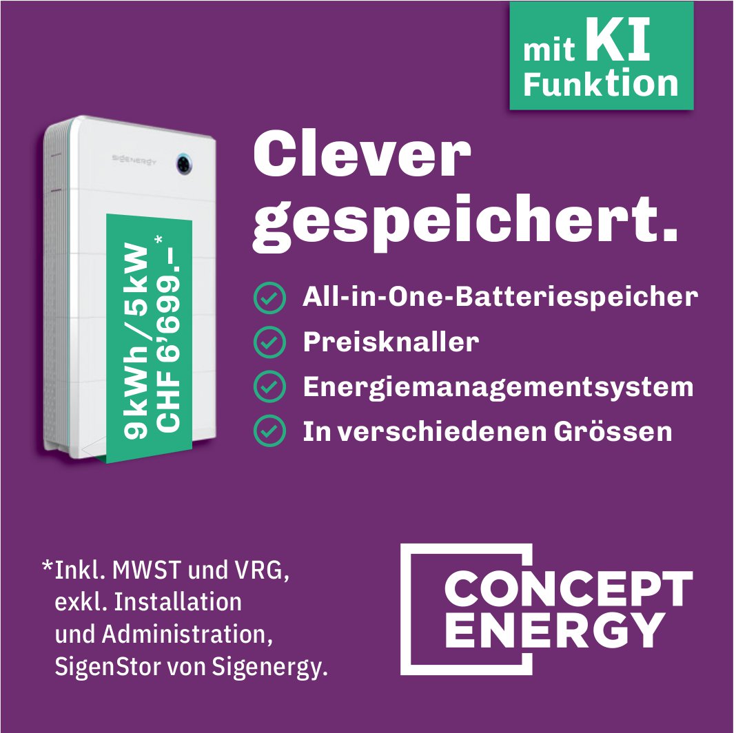CONCEPT ENERGY, Clever gespeichert.