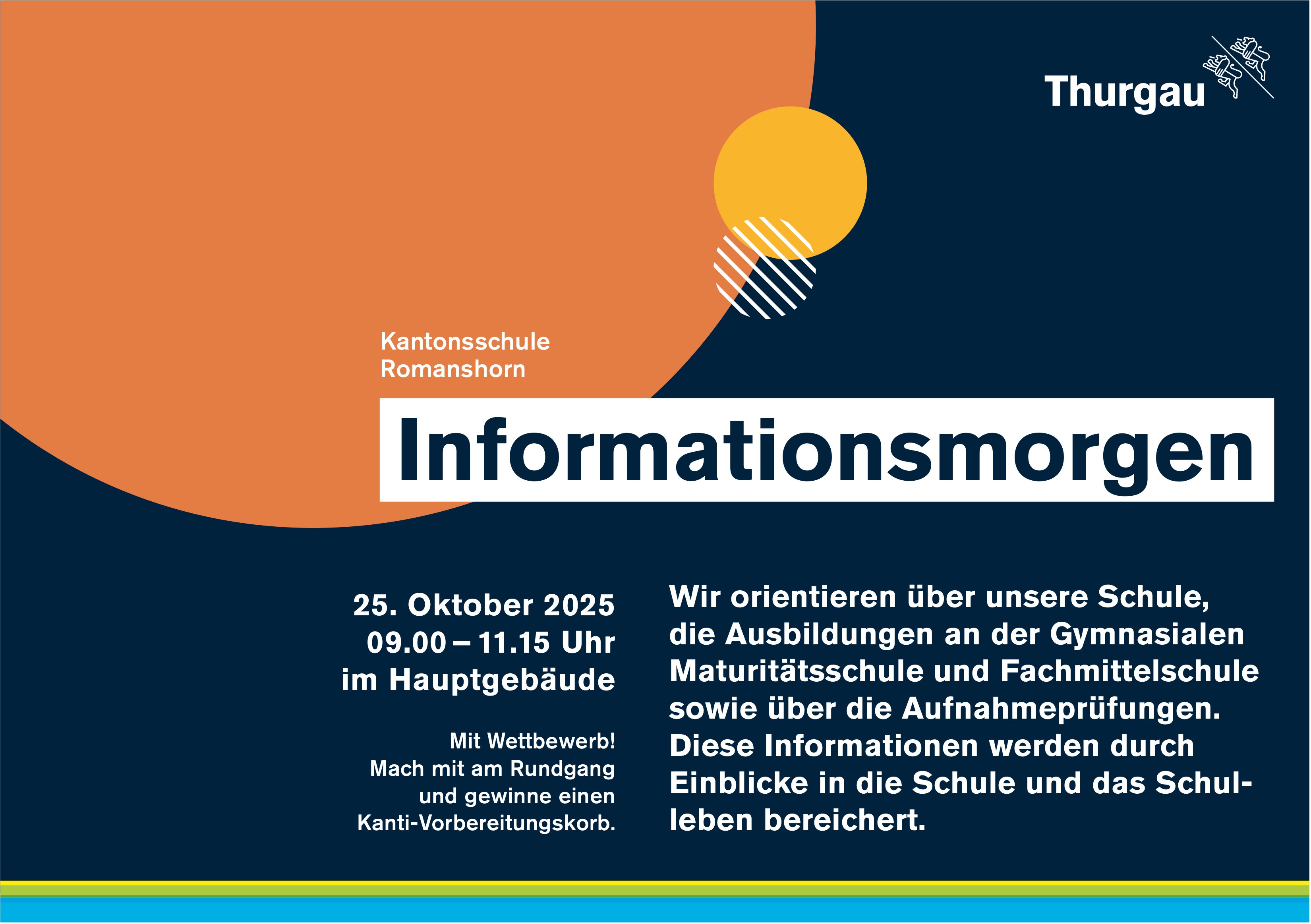 Informationsmorgen, 25. Oktober, Kantonsschule Romanshorn