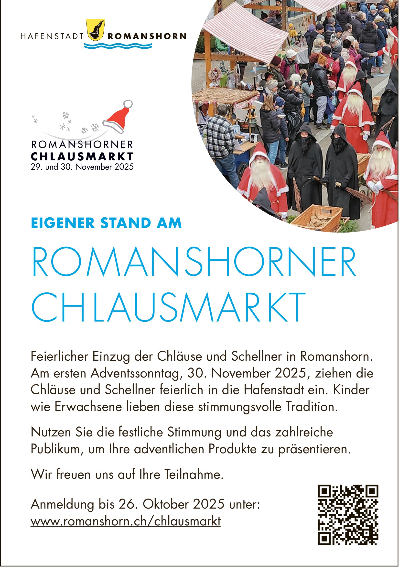 Eigener Stand am Romanshorner Chlausmarkt, 29. - 30. November