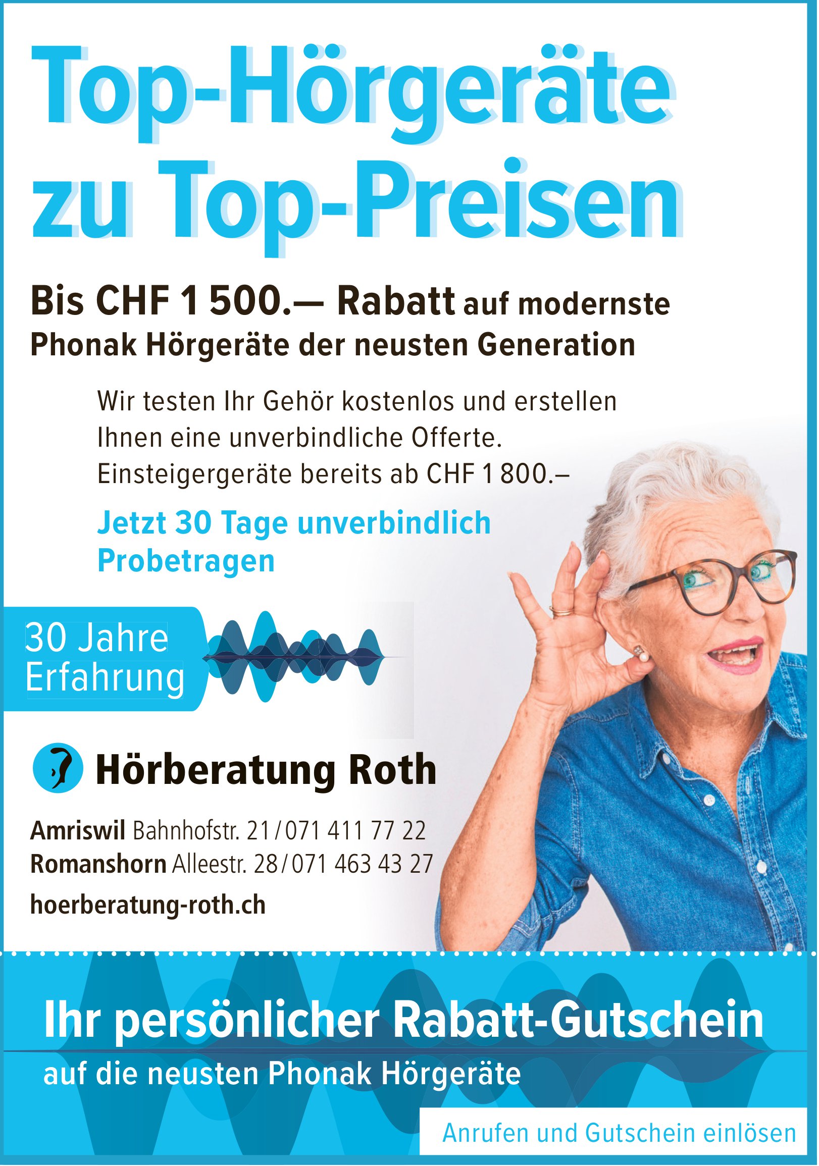 Hörberatung Roth, Amriswil - Top-Hörgeräte zu Top-Preisen