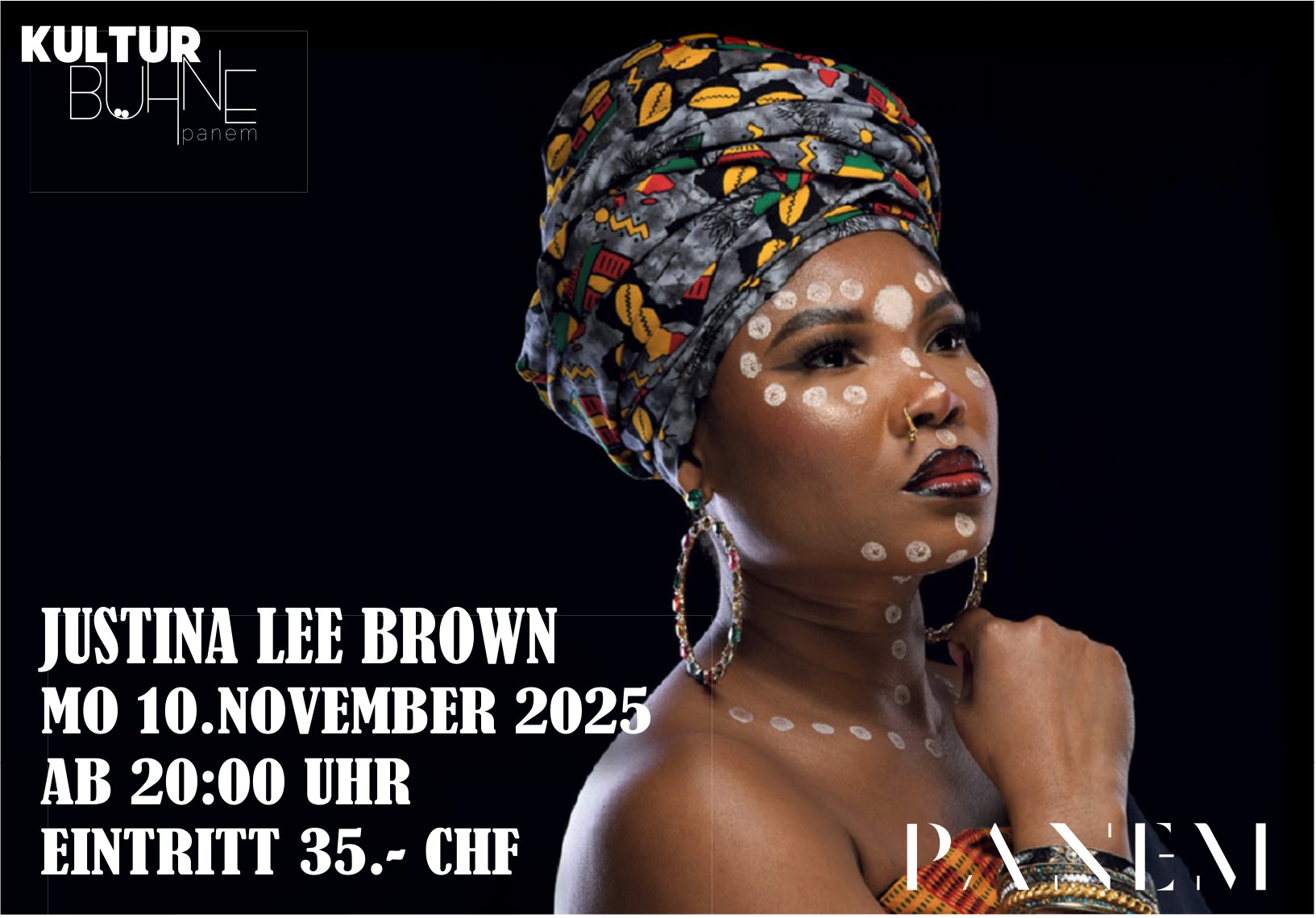 Justina Lee Brown, 10. November, Kultur Bühne