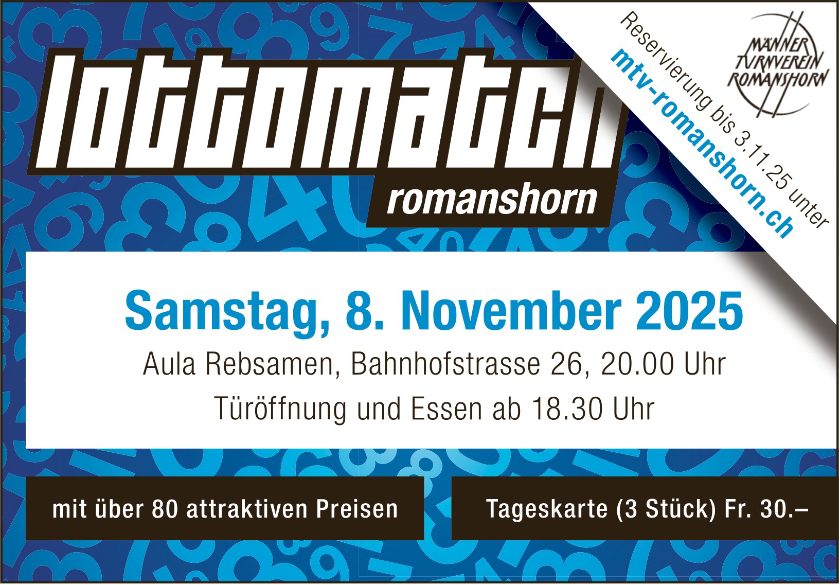 Lottomatch, 8. November, Aula Rebsamen