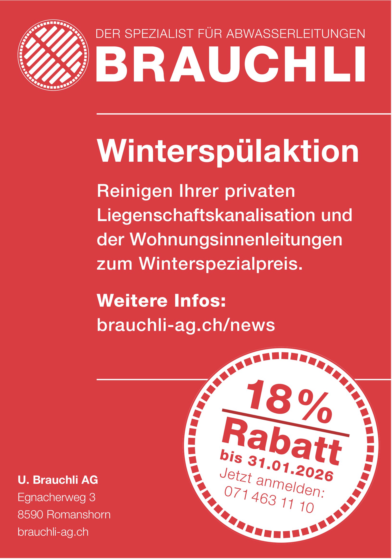 U. Brauchli AG, Romanshorn - Winterspülaktion