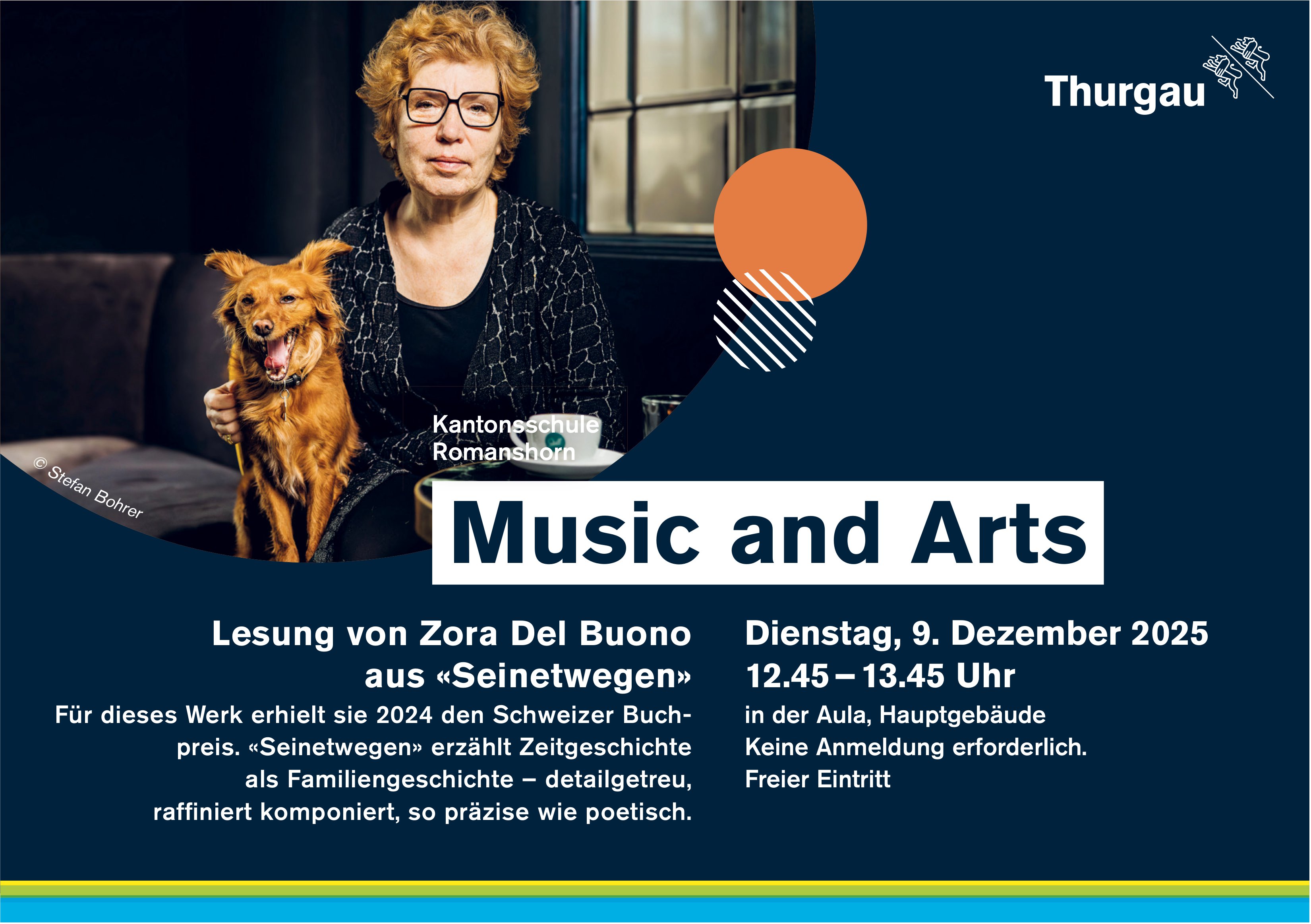 Lesung von Zora Del Buono, 9. Dezember, Kantonsschule Romanshorn