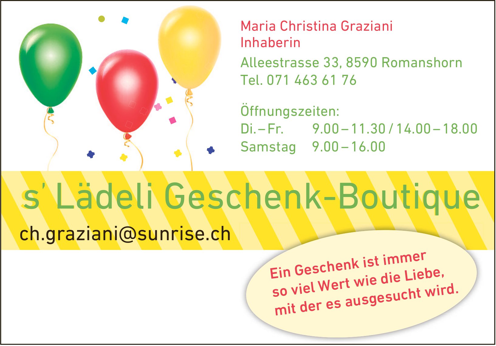 Romanshorn - s’ Lädeli Geschenk-Boutique