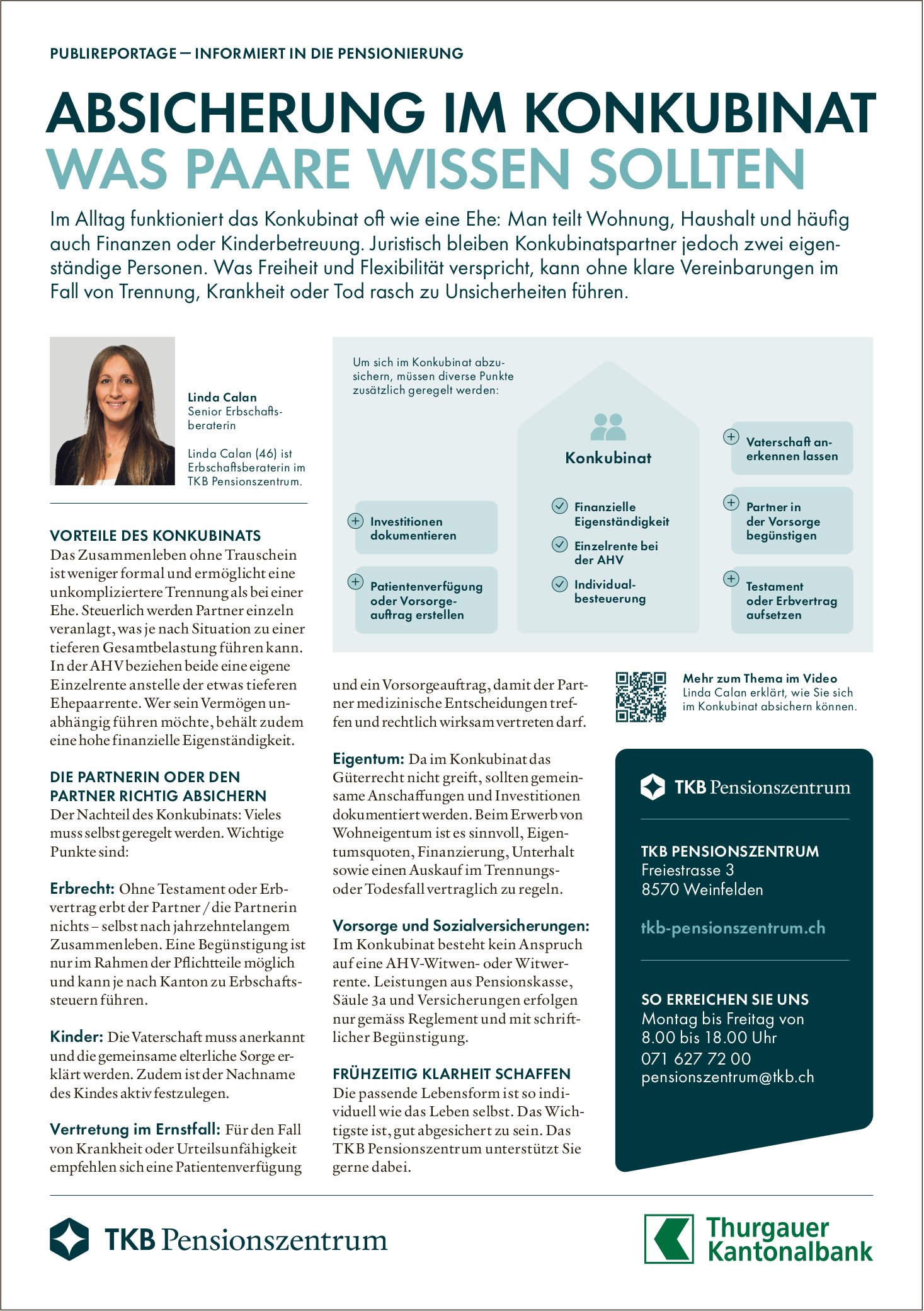 TKB Pensionszentrum, Weinfelden - Informiert in die Pensionierung