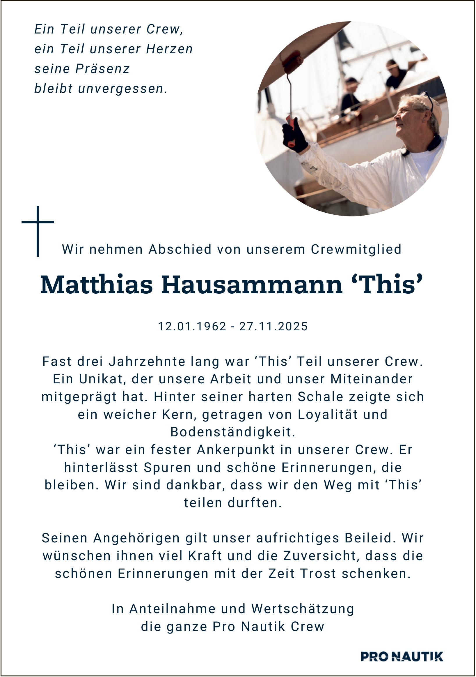 Matthias Hausammann, November 2025 / TA