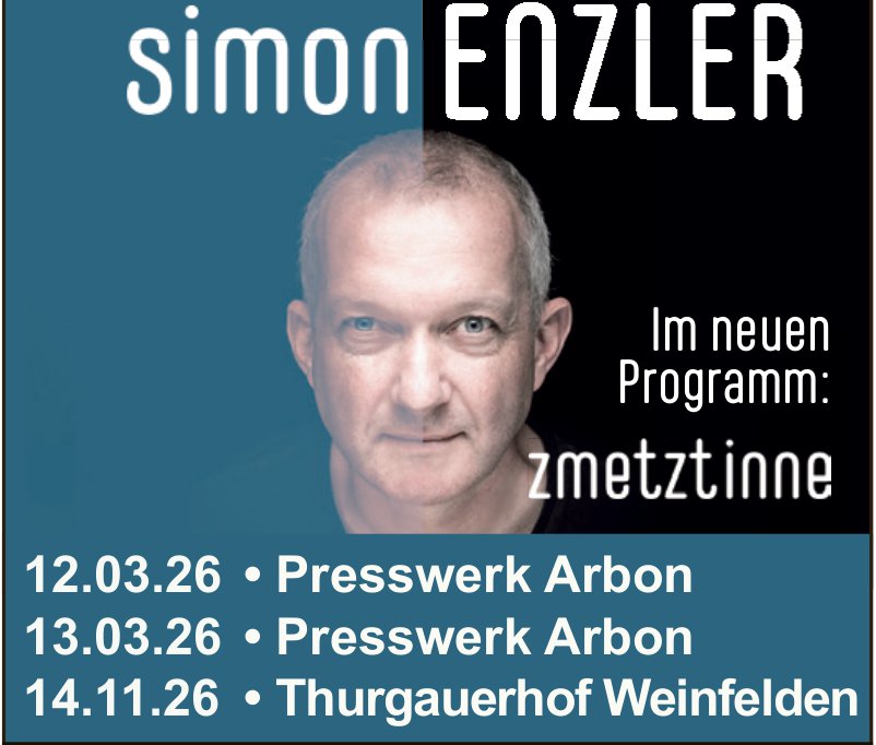 Simon Enzler: zmetztinne, 12. März - 14. November, Arbon