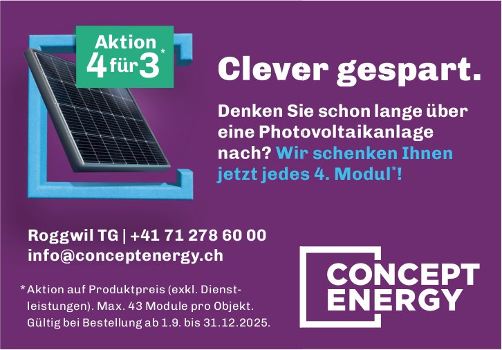 CONCEPT ENERGY, Roggwil - Clever gespart.