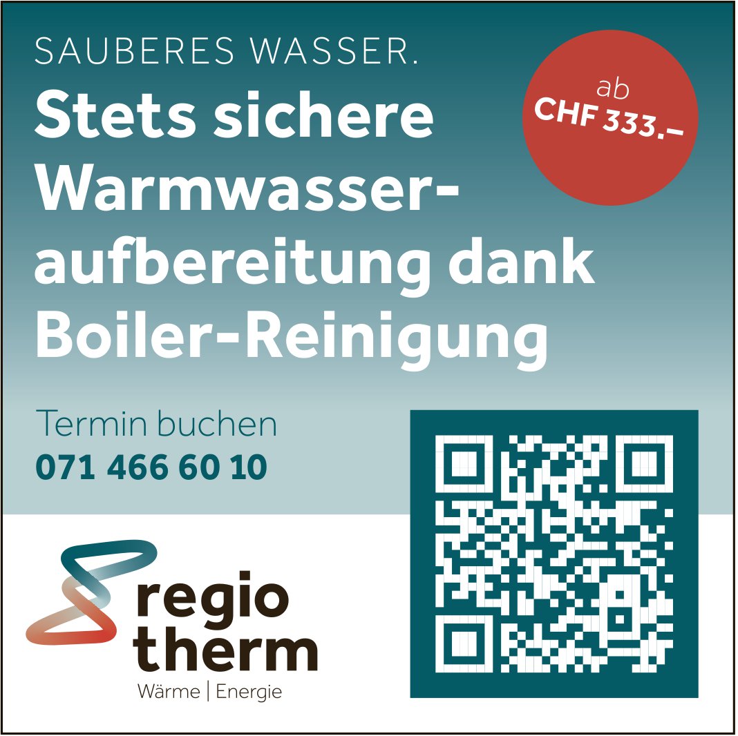 Regiotherm, Stets sichere Warmwasser- aufbereitung dank Boiler-Reinigung