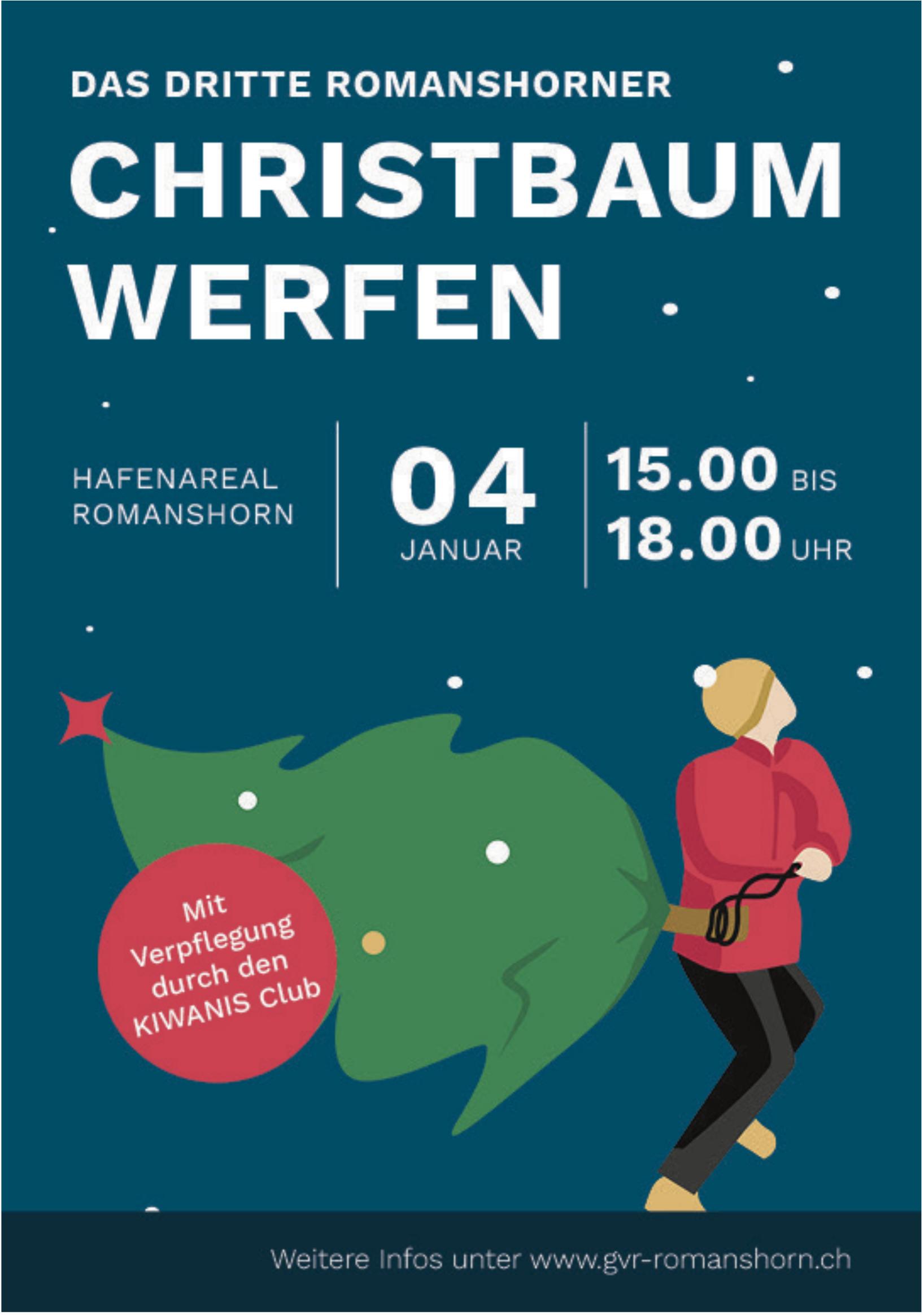 Christbaumwerfen, 4. Januar, Hafenareal