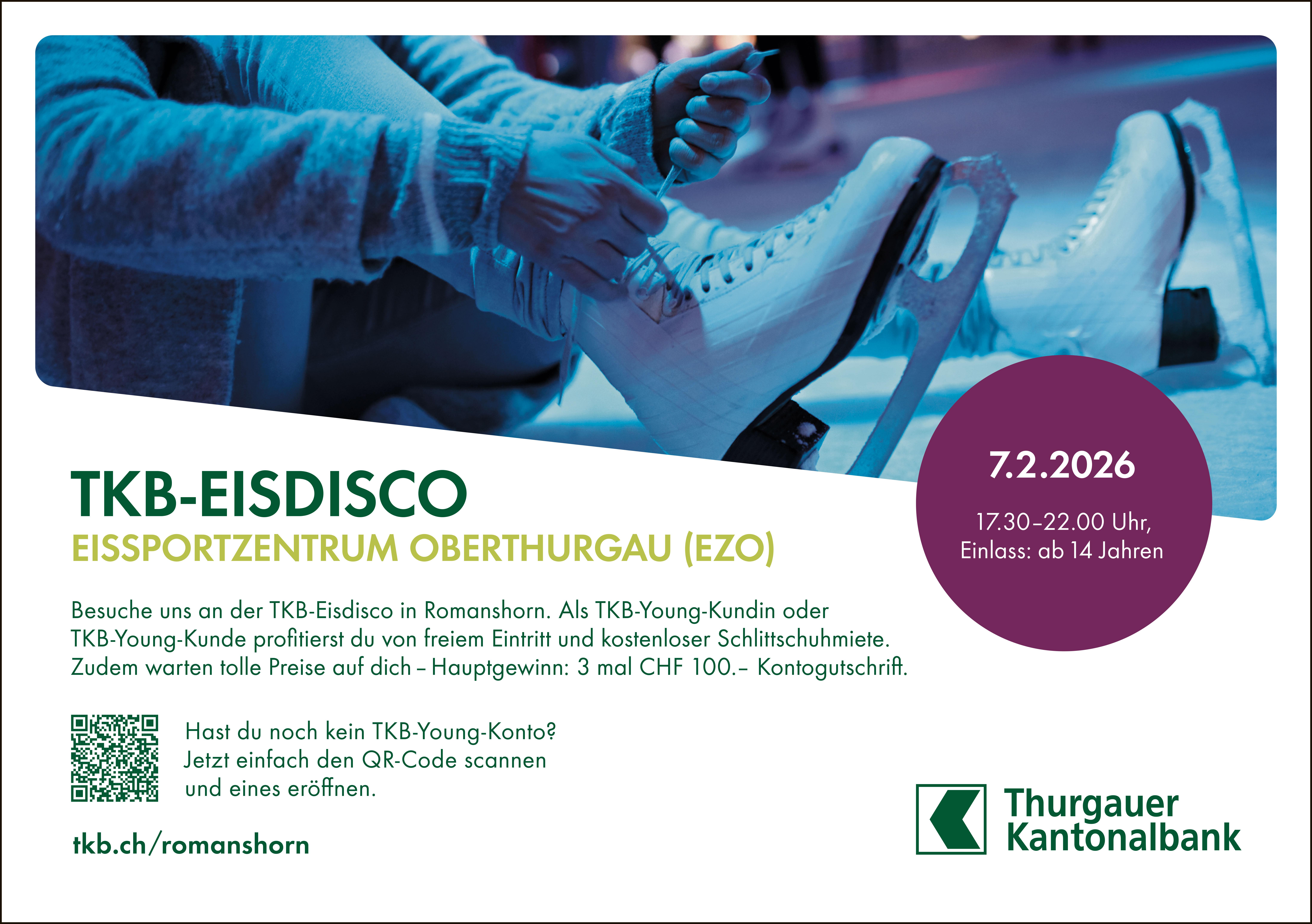 TKB-EISDISCO, 7. Februar, Eissportzentrum Oberthurgau (ezo), Romanshorn