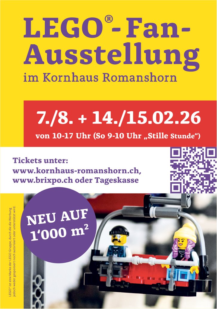 LEGO-Fan-Ausstellung, 7. bis 15. Februar, Romanshorn