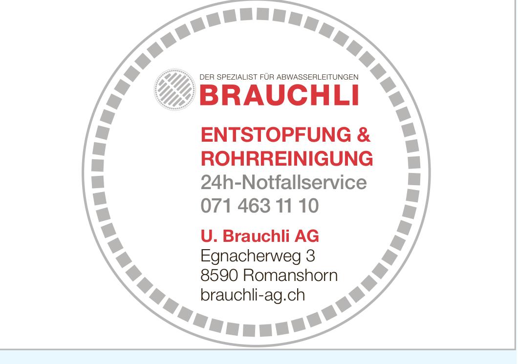 U. Brauchli AG, Romanshorn - Entstopfung & Rohrreinigung