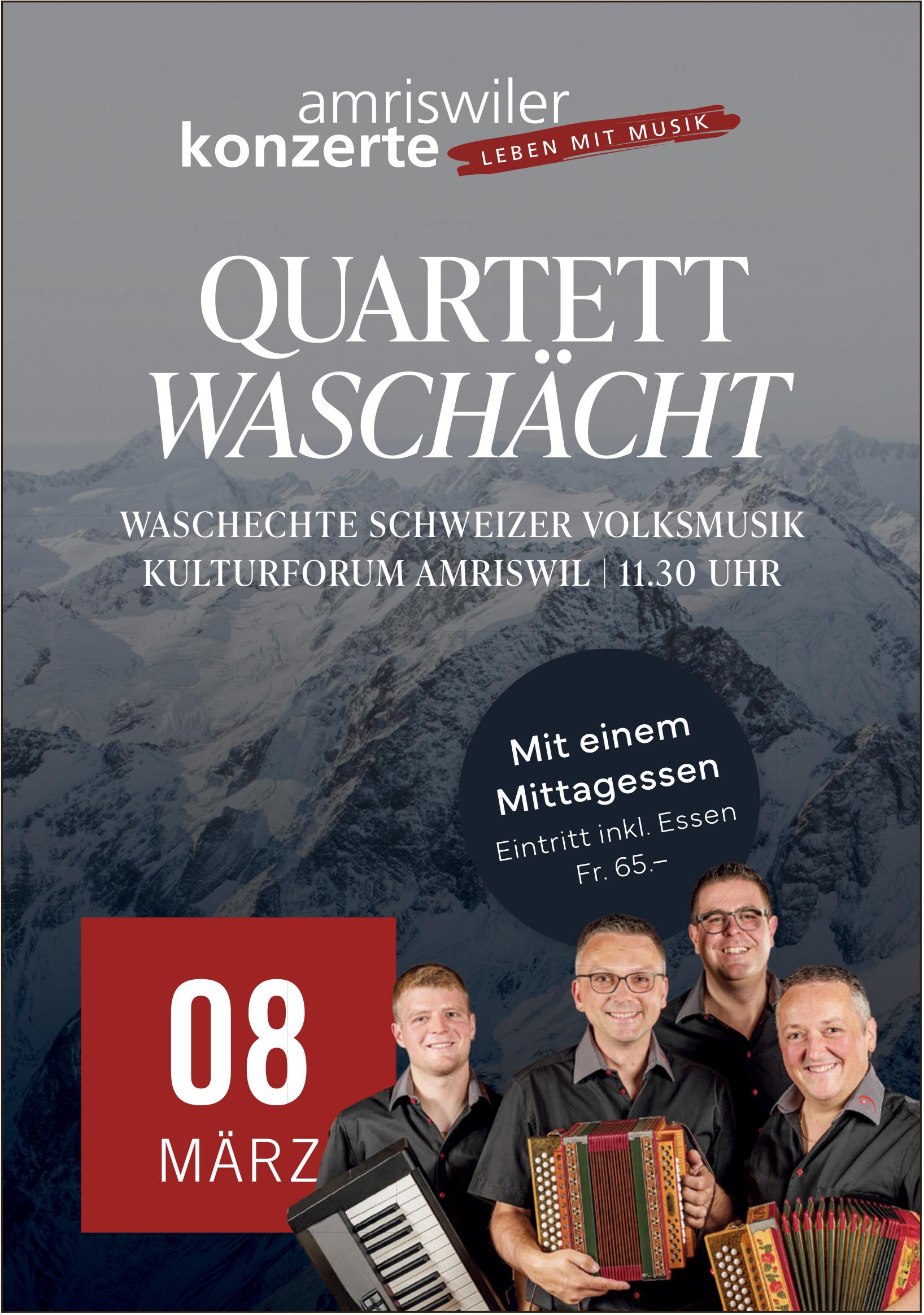 QUARTETT WASCHÄCHT, 8. März, Kulturforum