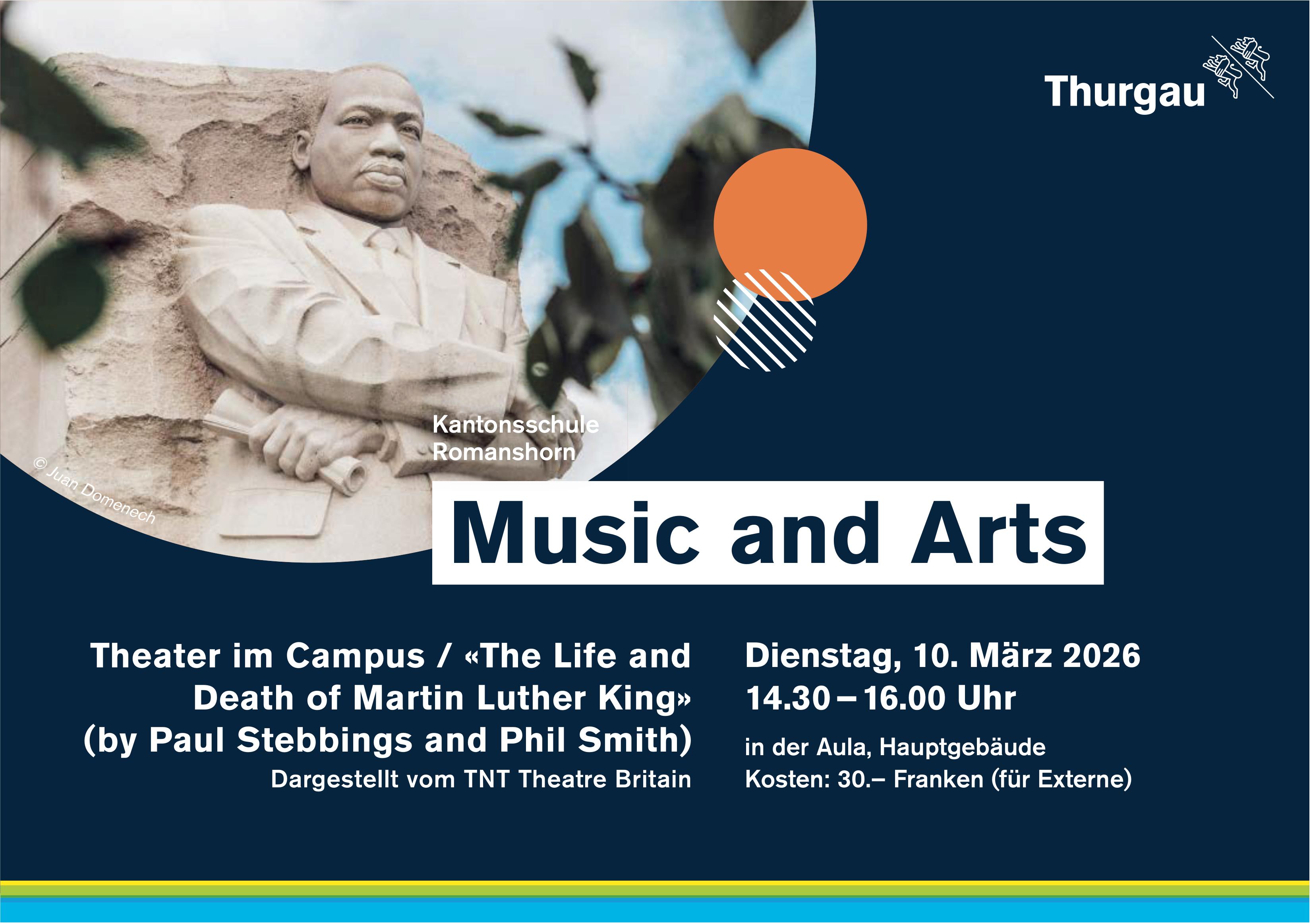 Theater im Campus/«The Life and Death of Martin Luther King» (by Paul Stebbings and Phil Smith), 10. März, Aula, Romanshorn