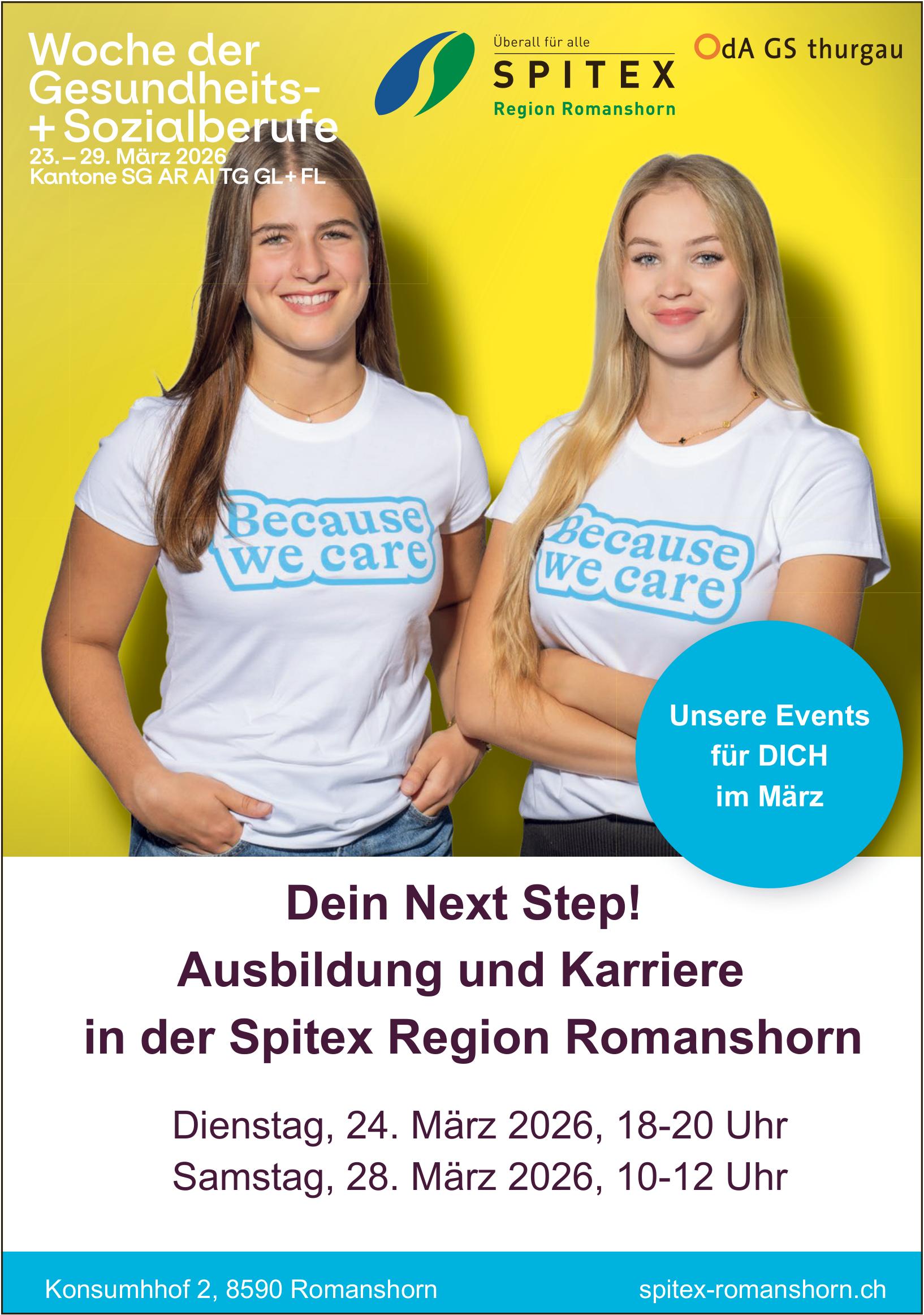 Dein Next Step!, 24. - 28. März, Spitex Region Romanshorn