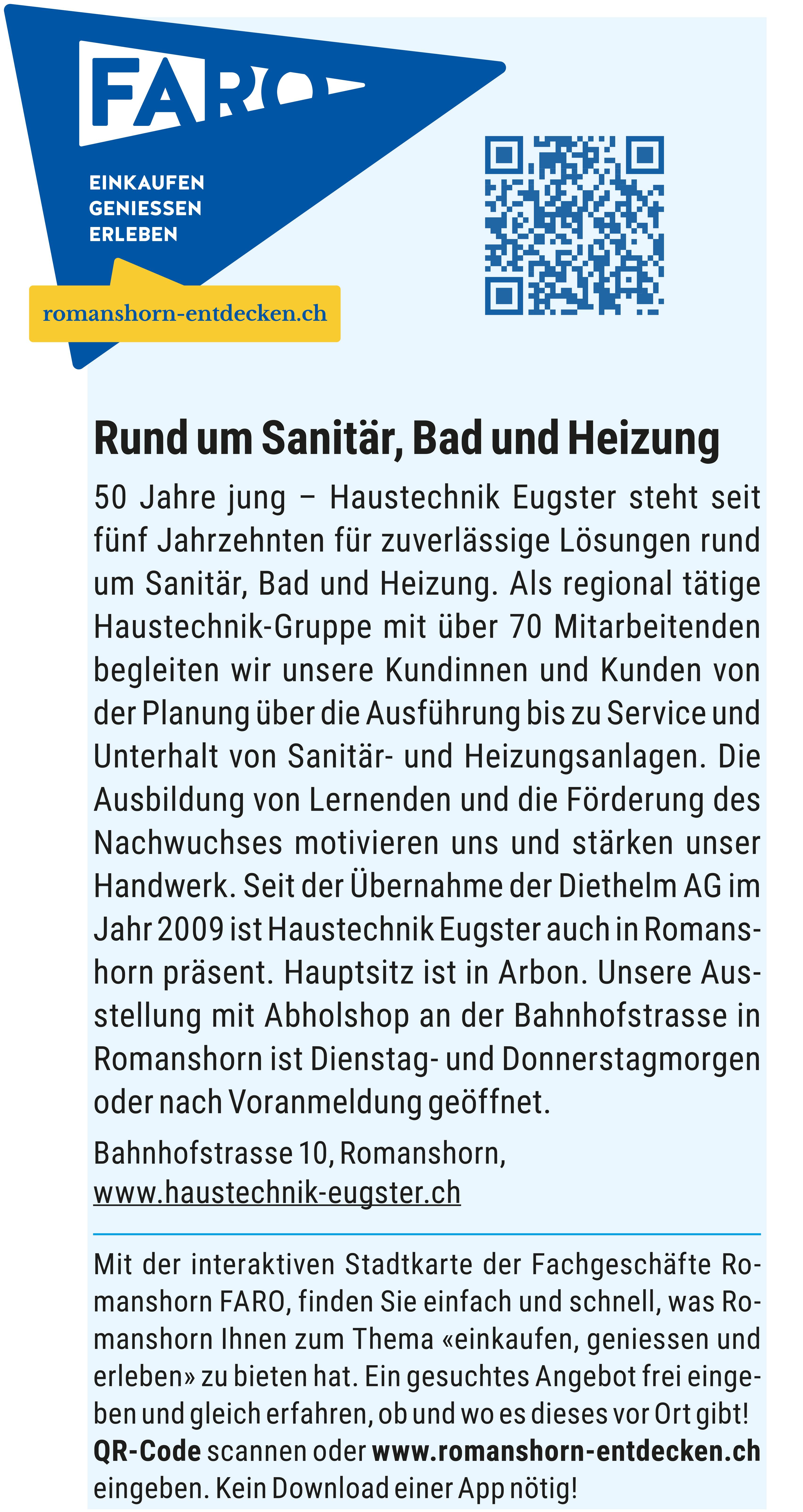 Haustechnik Eugster, Romanshorn - Rund um Sanitär, Bad und Heizung