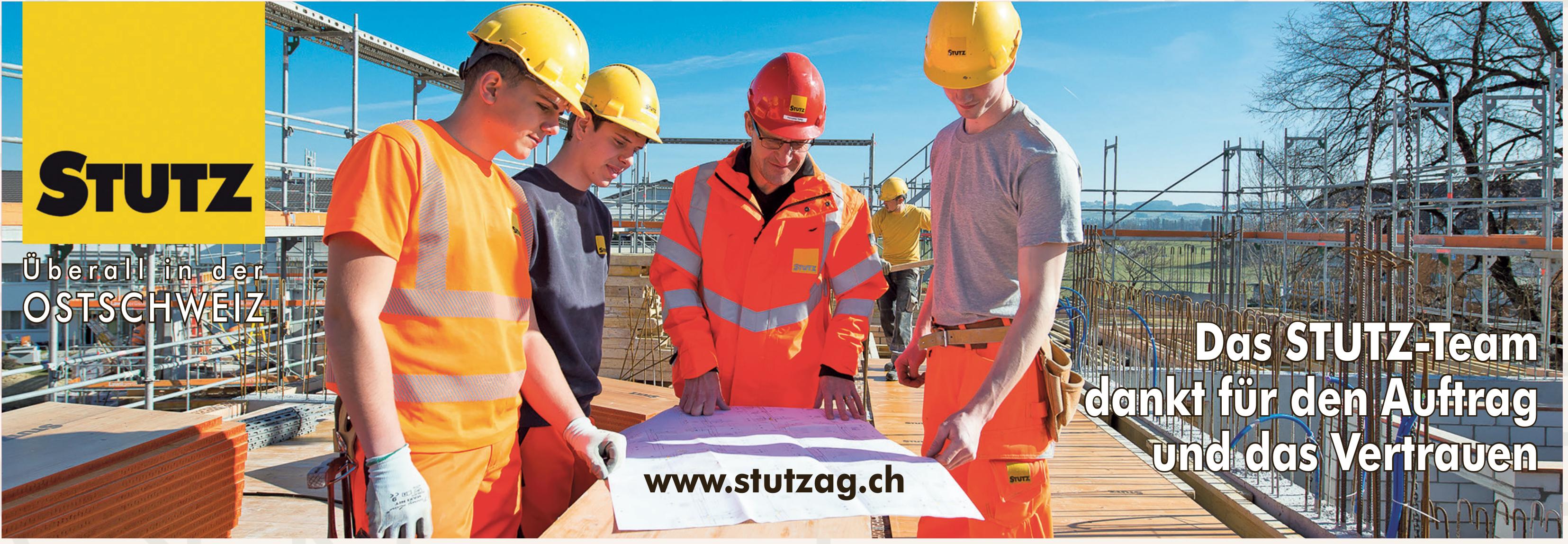 Stutz AG, Das STUTZ-Team dankt für den Auftrag und das Vertrauen