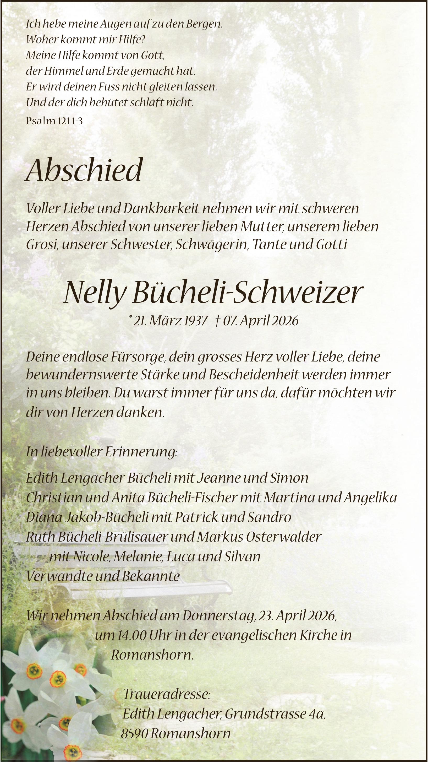 Bücheli-Schweizer Nelly, April 2026 / TA