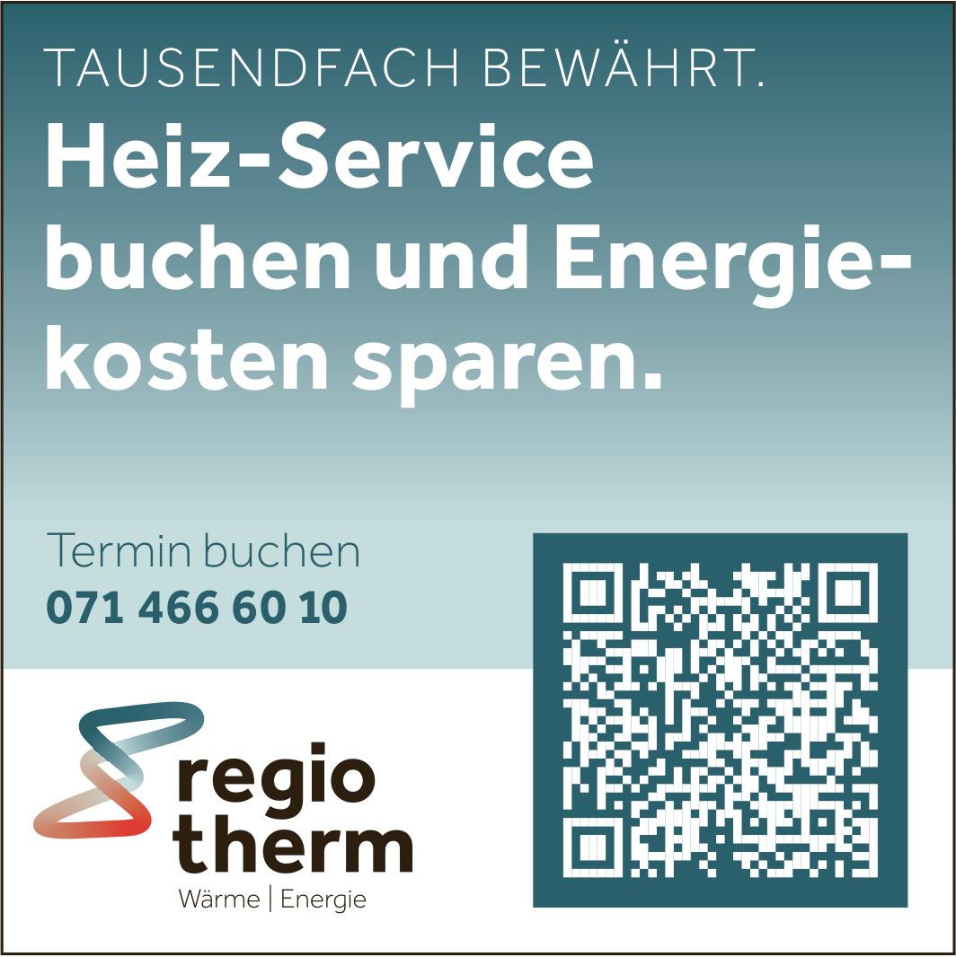 Regiotherm, TAUSENDFACH BEWÄHRT.
