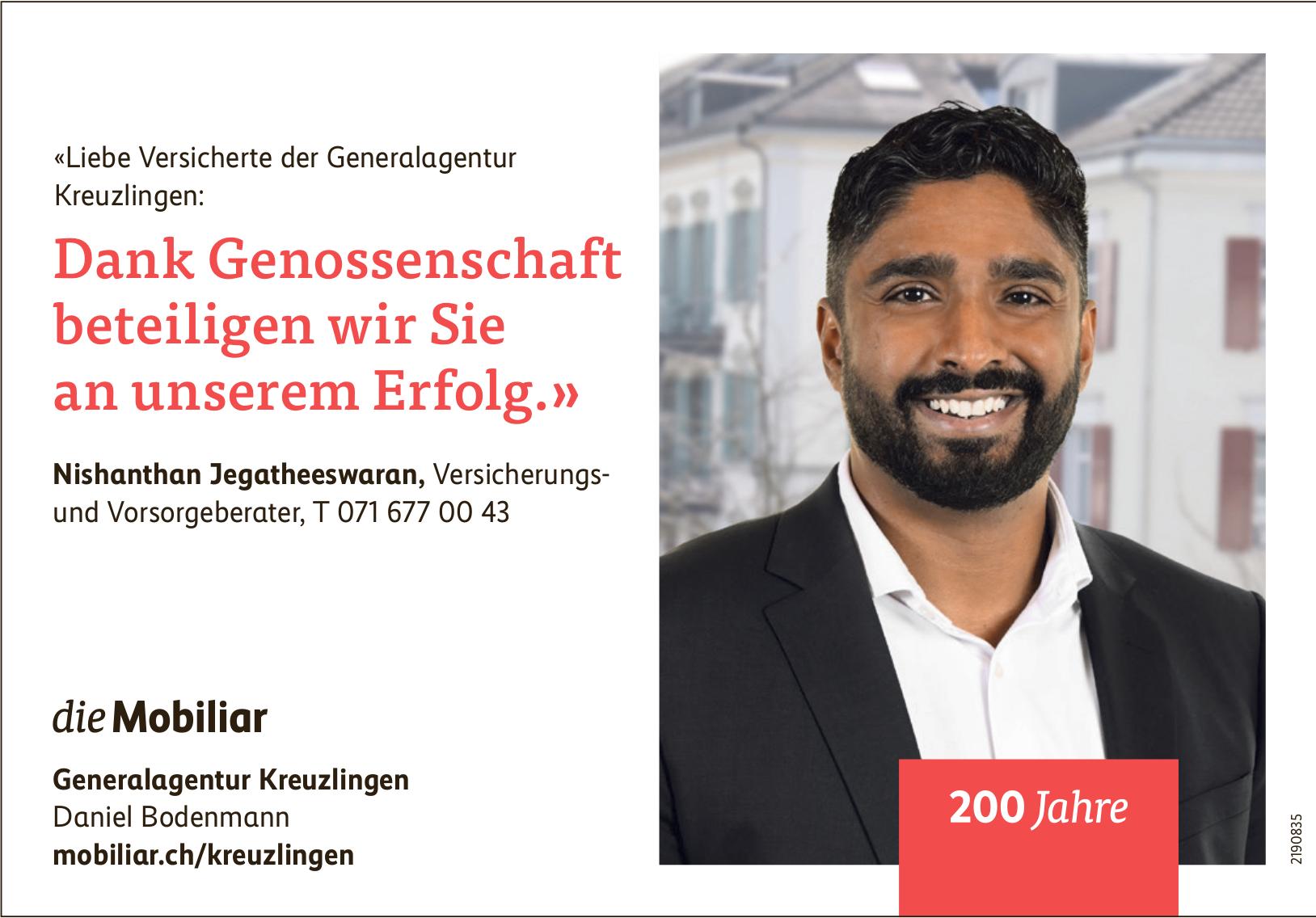 die Mobiliar, Dank Genossenschaft beteiligen wir Sie an unserem Erfolg.