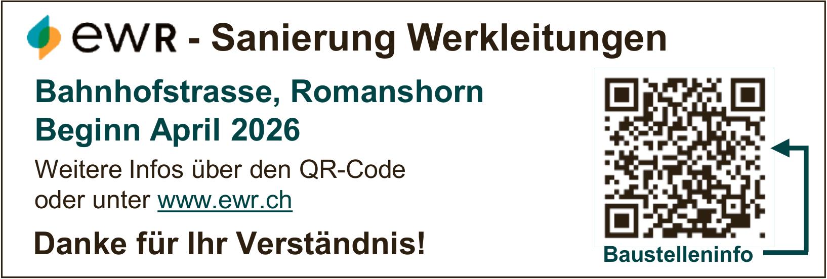 EWR, Romanshorn - Sanierung Werkleitungen