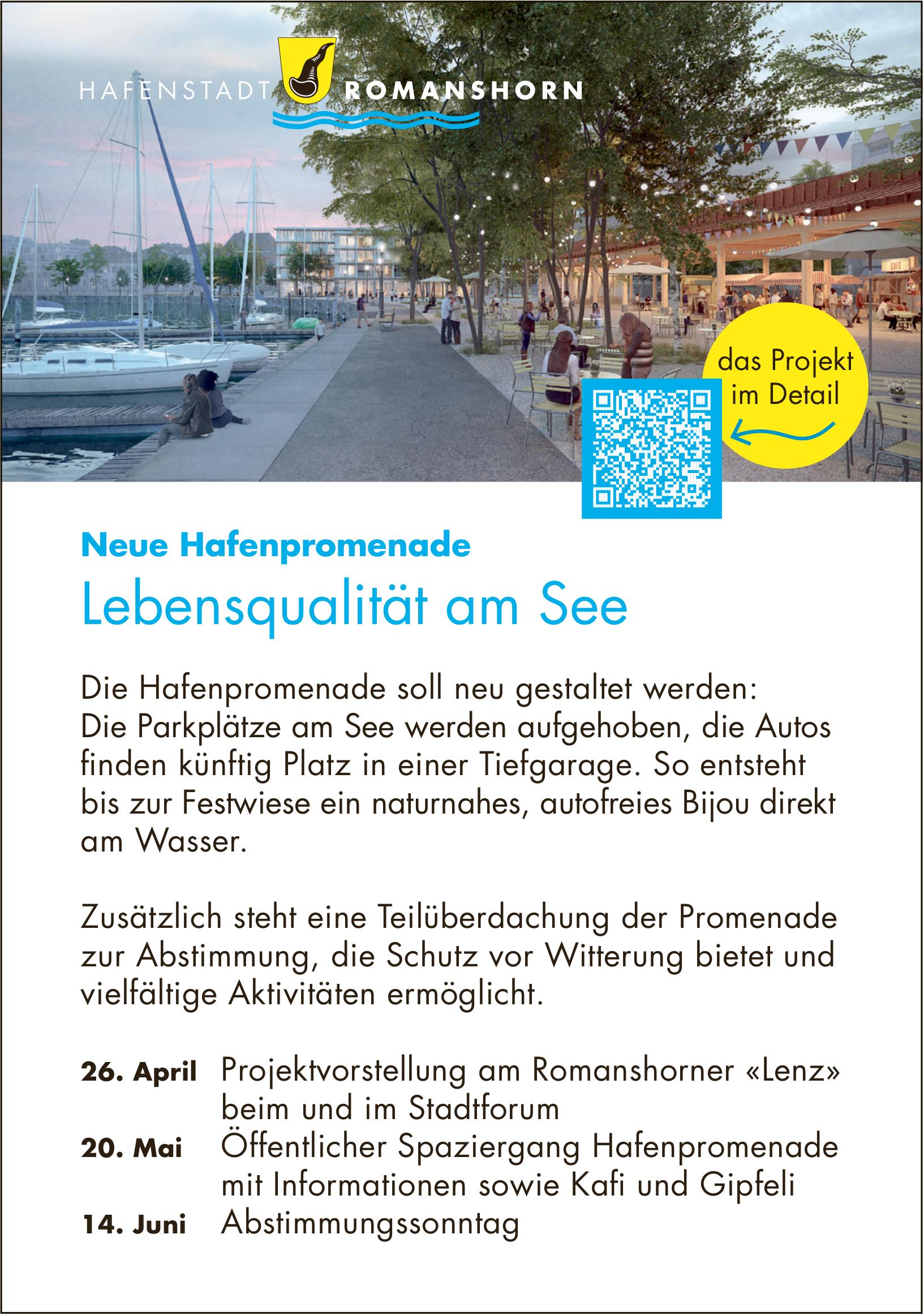 Lebensqualität am See, 26. April - 14. Juni