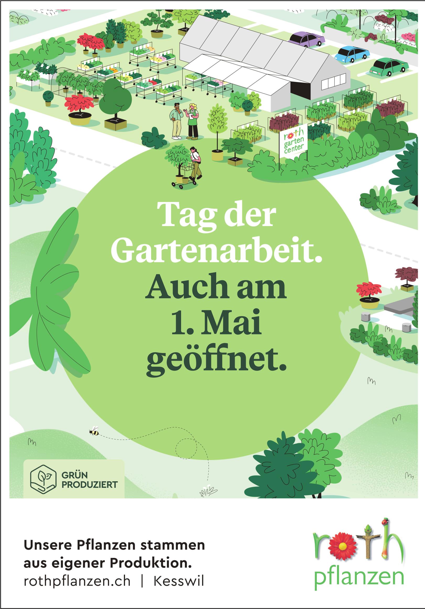 roth pflanzen, Kesswil - Tag der Gartenarbeit. Auch am 1. Mai geöffnet.