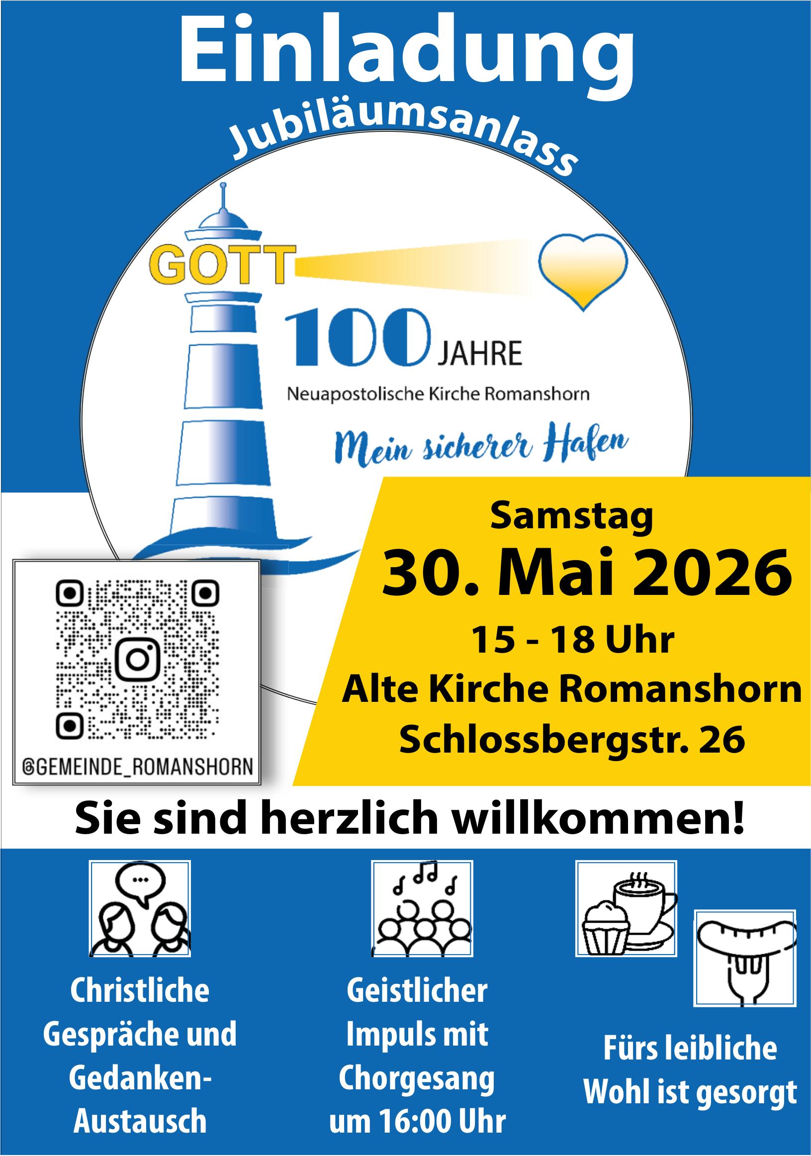Einladung, 30. Mai, Alte Kirche Romanshorn