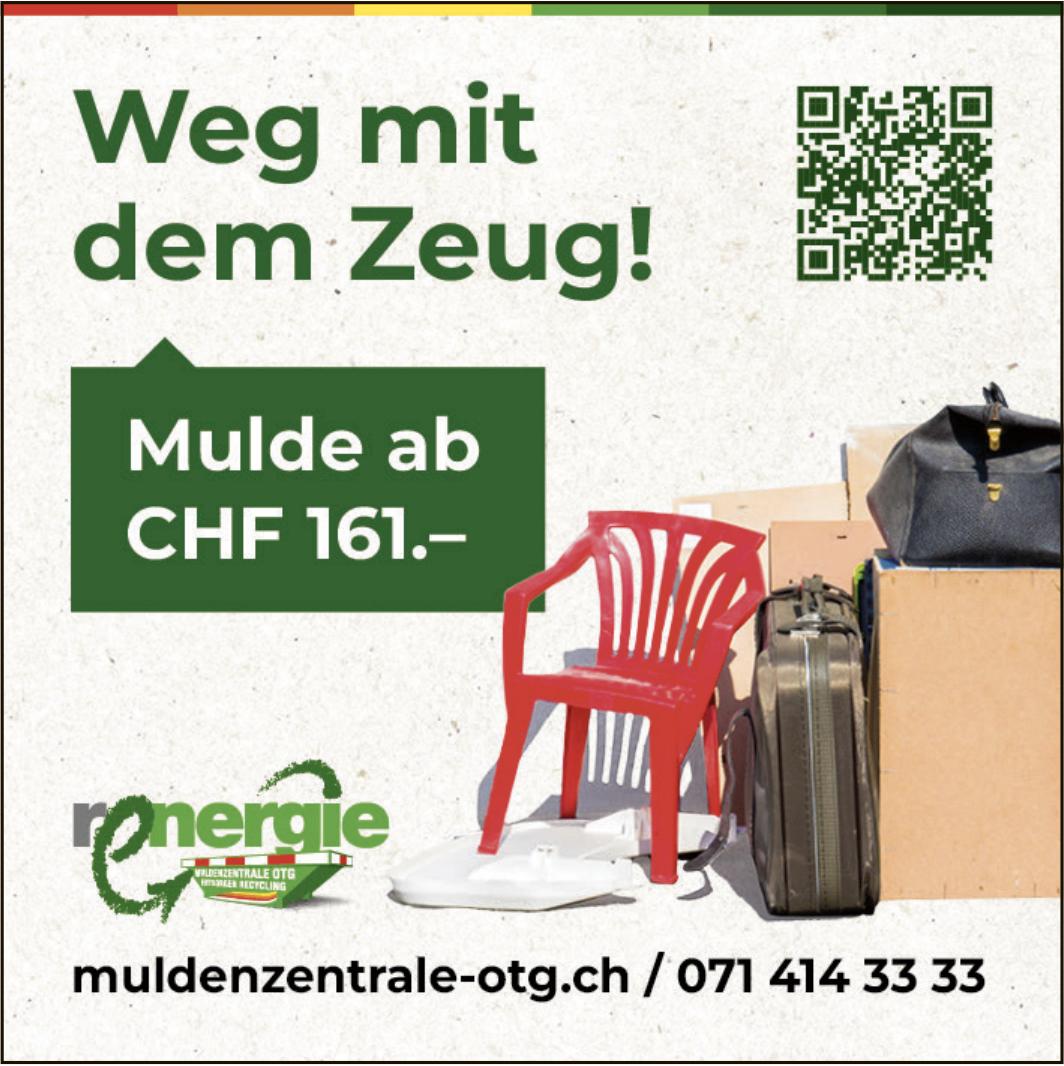 Muldenzentrale Otg, Weg mit dem Zeug! Mulde ab Chf 161.-