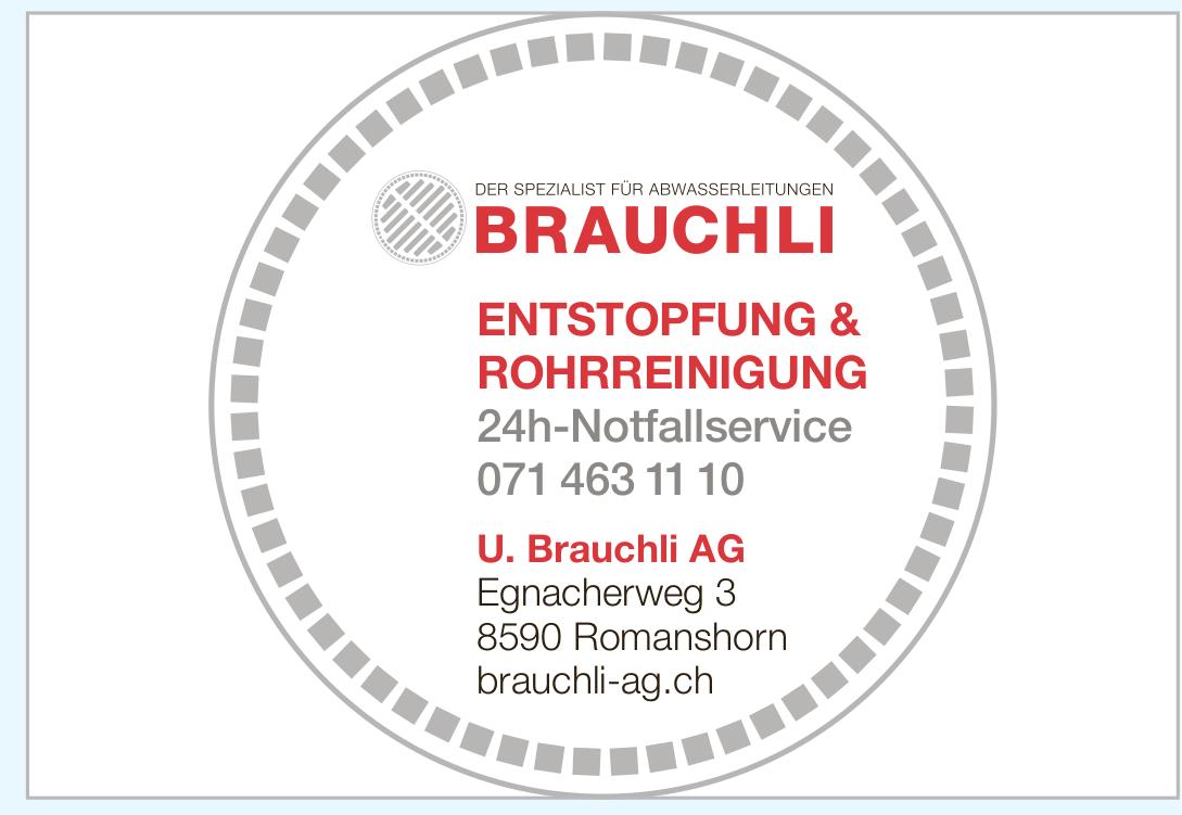 U. Brauchli AG, Romanshorn - Entstopfung & Rohrreinigung