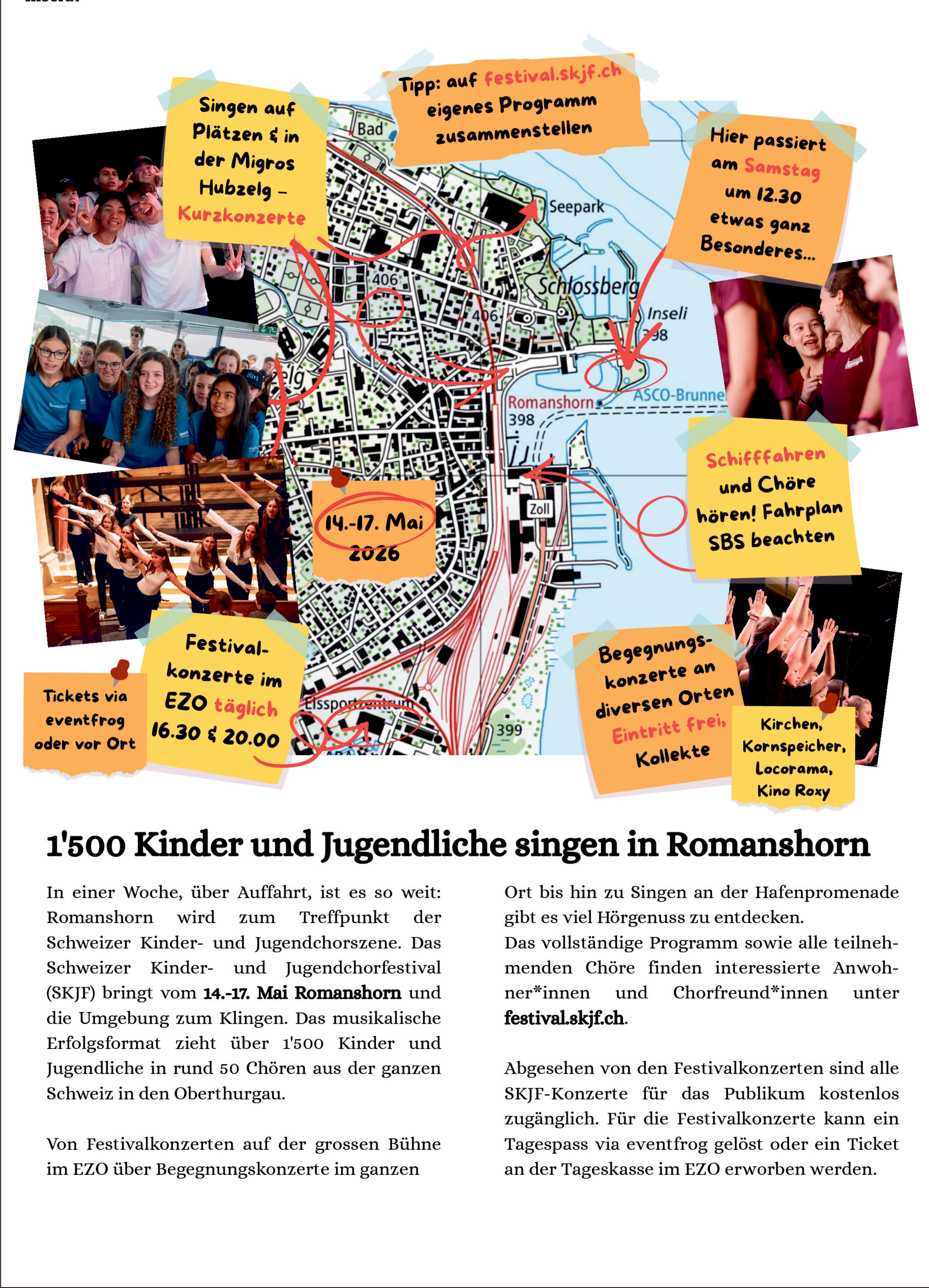 Schweizer Kinder- und Jugendchorfestival (SKJF), 14.–17. Mai