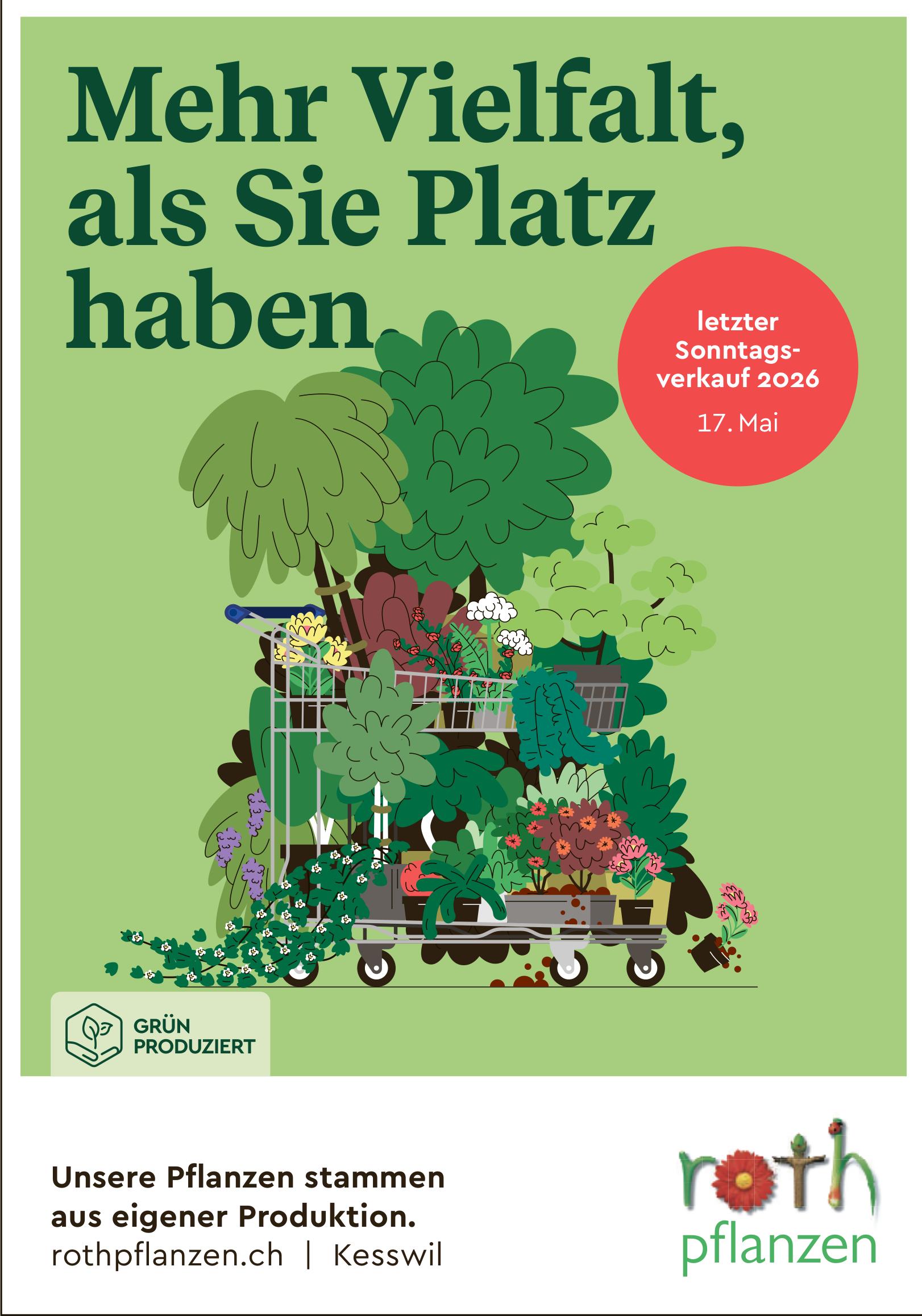 roth pflanzen, Kesswil - Mehr Vielfalt, als Sie Platz haben
