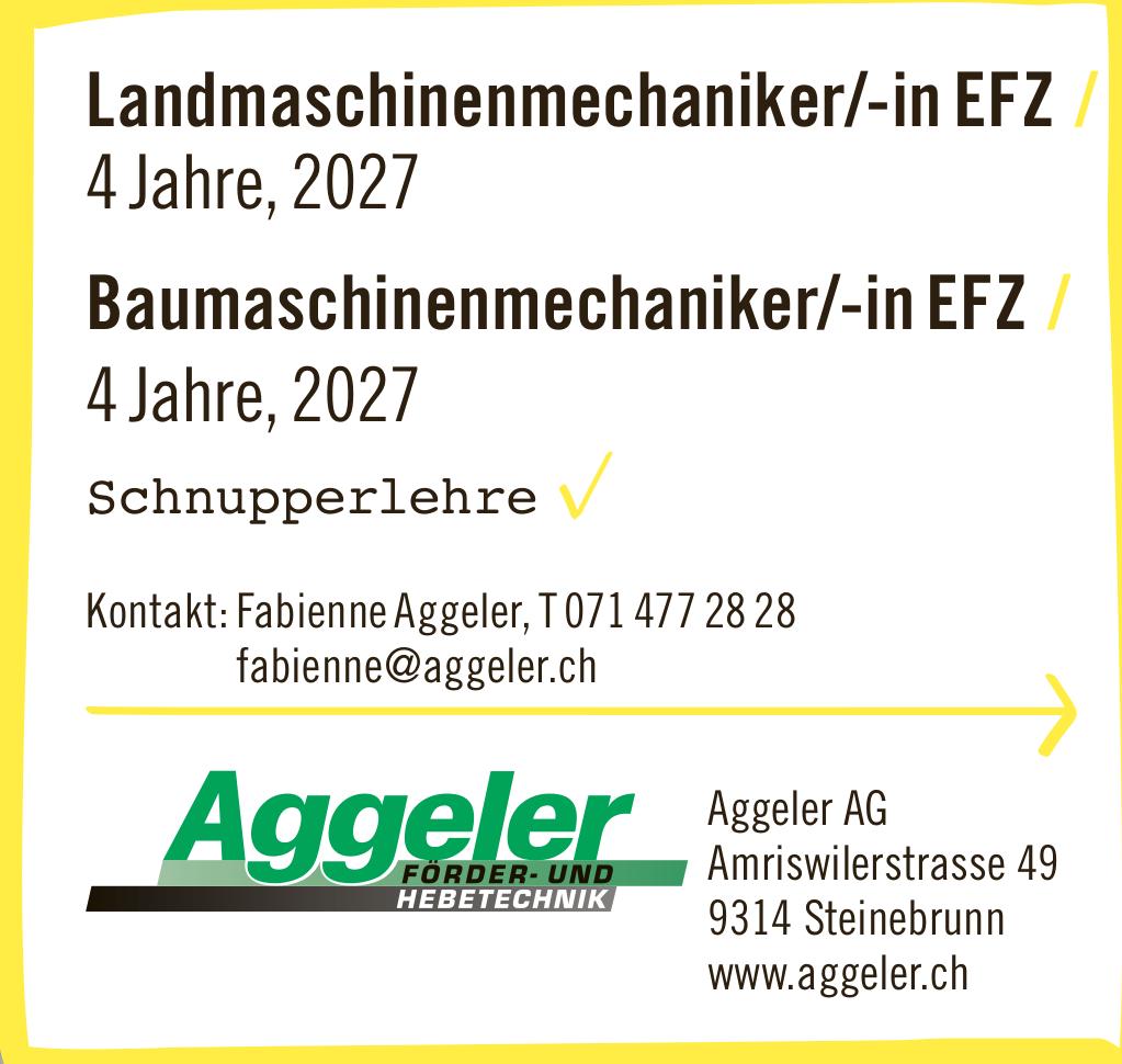 Aggeler AG, Steinebrunn - Landmaschinenmechaniker/-in EFZ