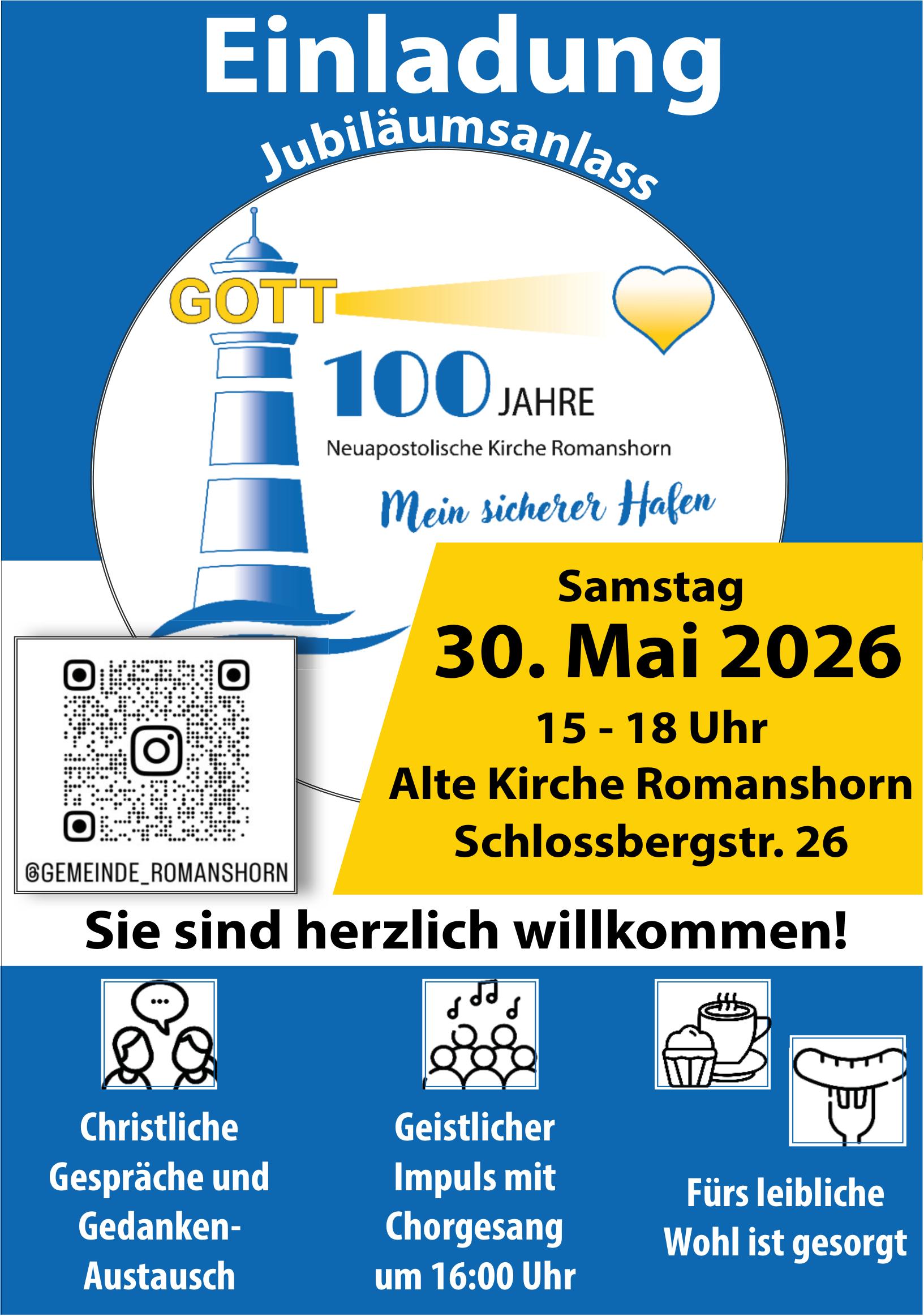 Einladung, 30. Mai, Alte Kirche