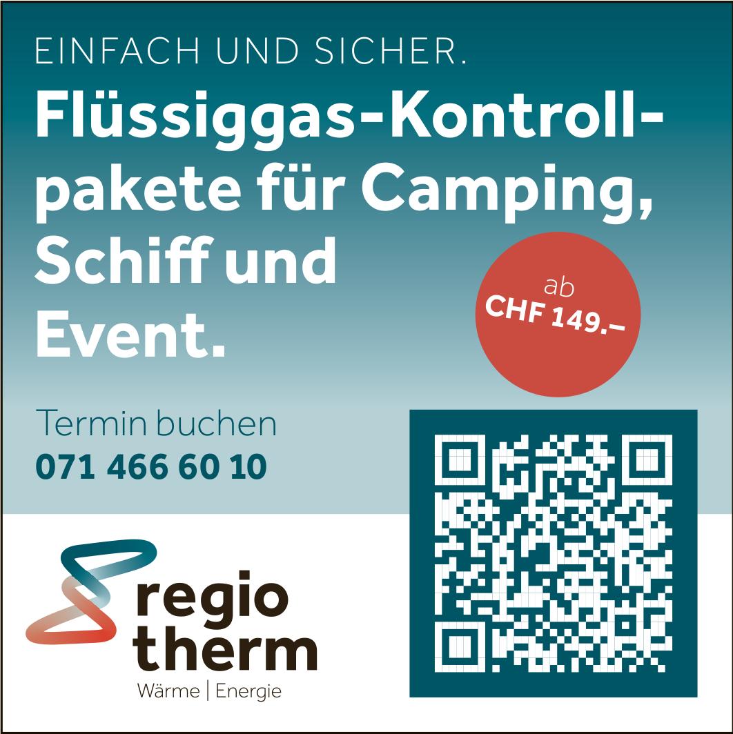 Regiotherm, Flüssiggas-Kontrollpakete für Camping, Schiff und Event.