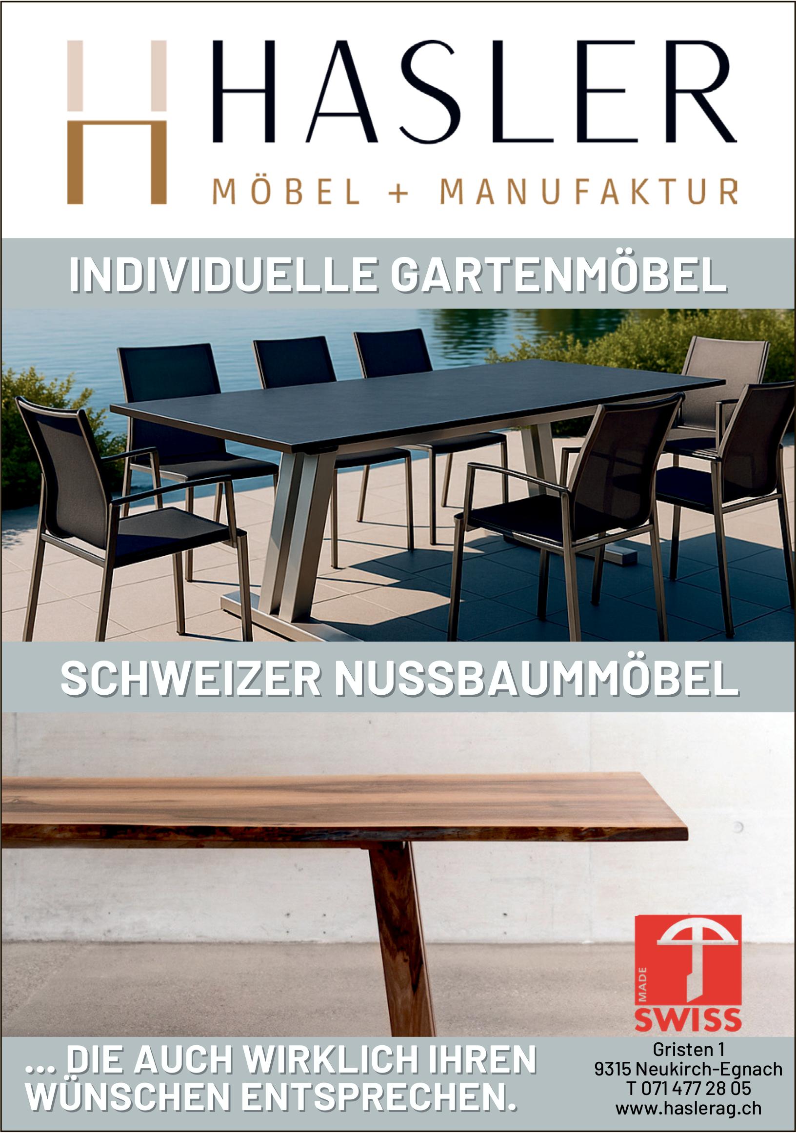 HASLER, Neukirch-Egnach - INDIVIDUELLE GARTENMÖBEL