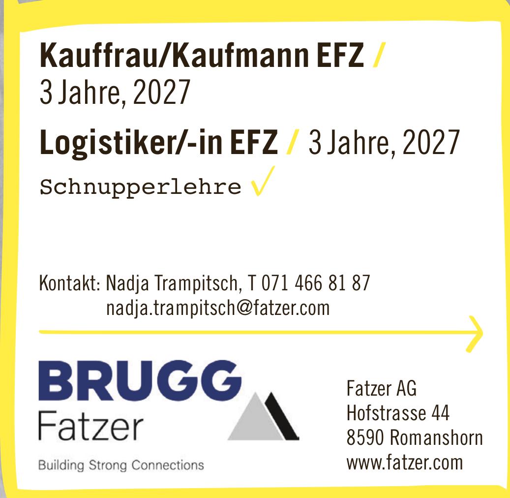 Brugg Fatzer, Romanshorn - Kauffrau/Kaufmann EFZ