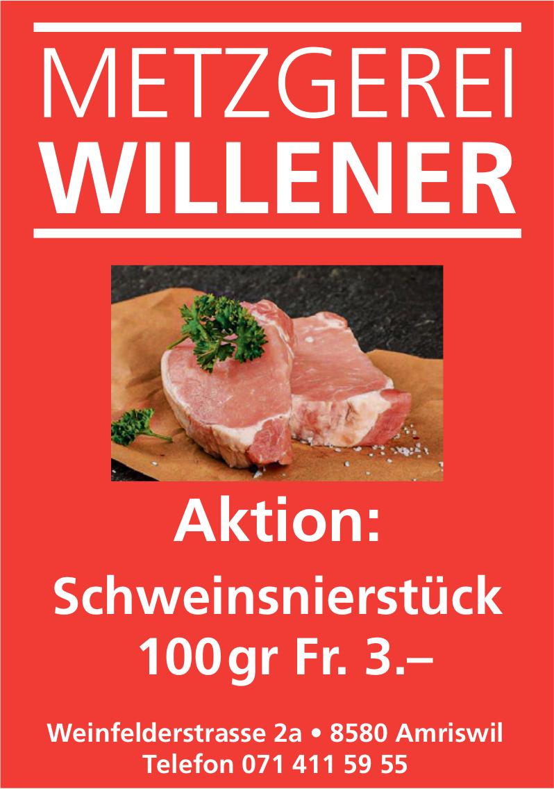 Metzgerei Willener, Amriswil - Aktion: Schweinsnierstück