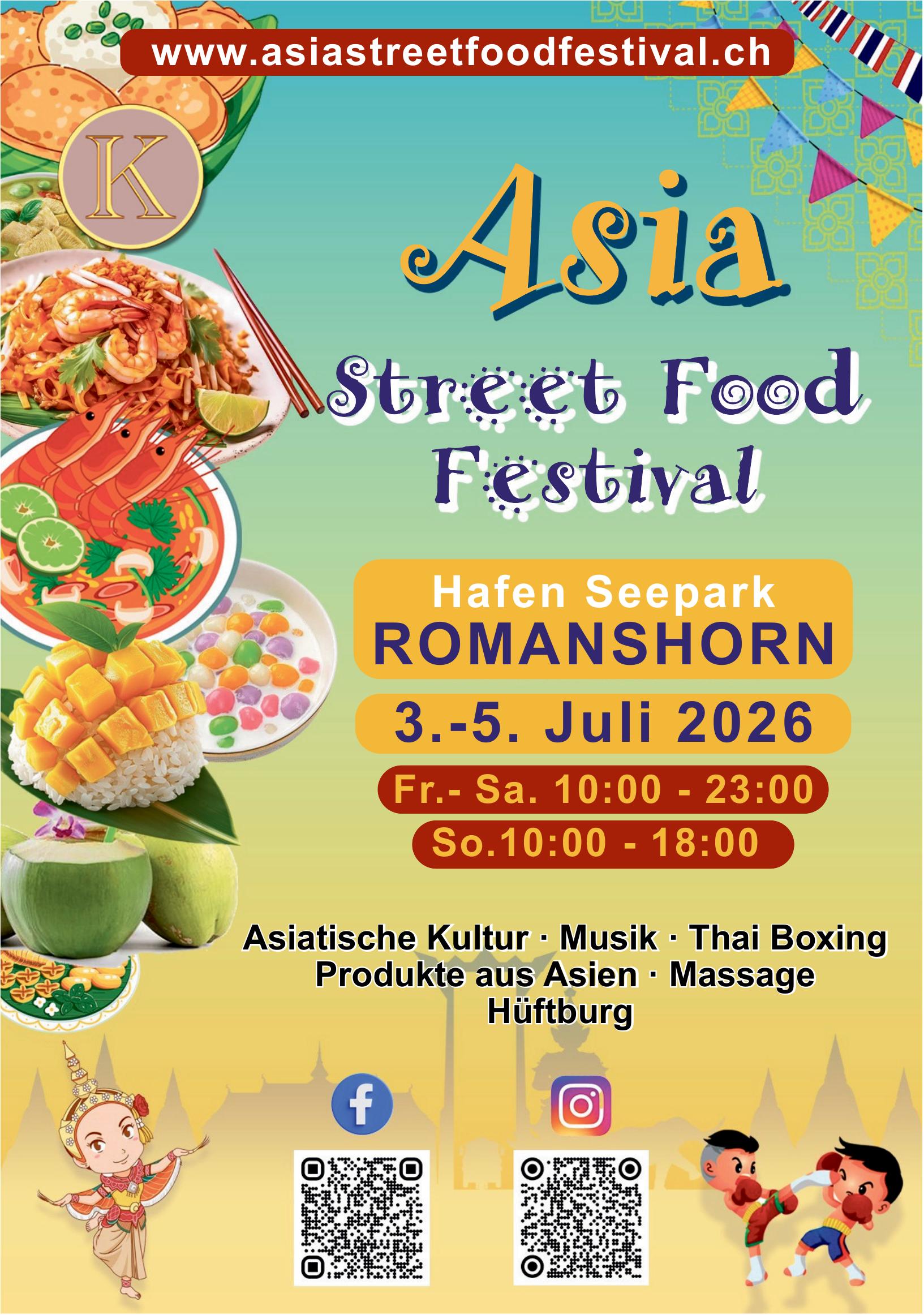 Asia Street Food Festival, 3. - 5. Juli, Hafen Seepark, Romanshorn