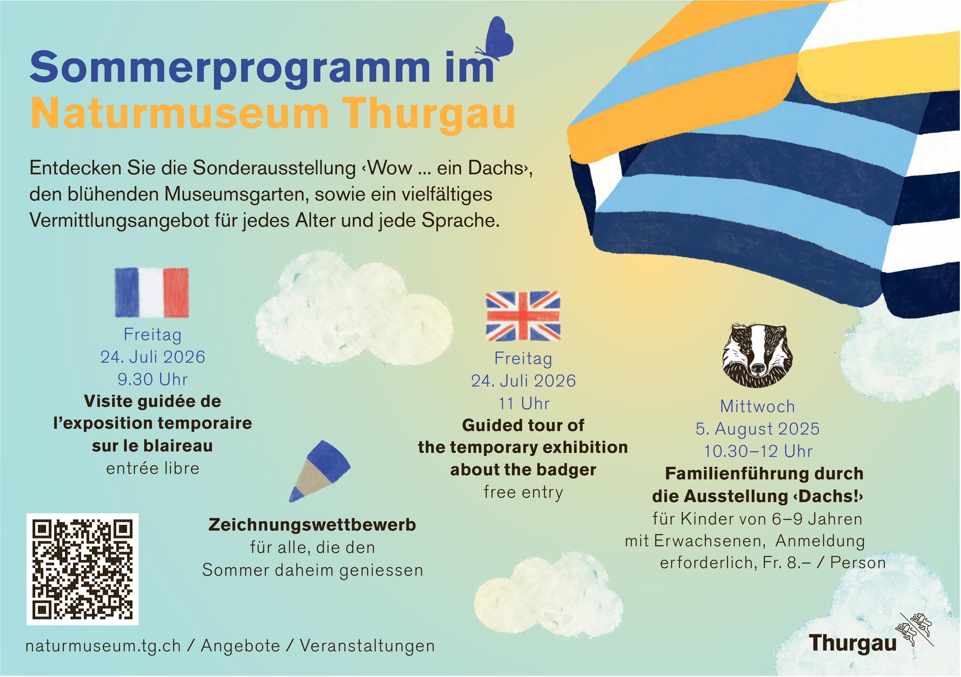 Sommerprogramm im Naturmuseum Thurgau, 24. Juli - 5. August