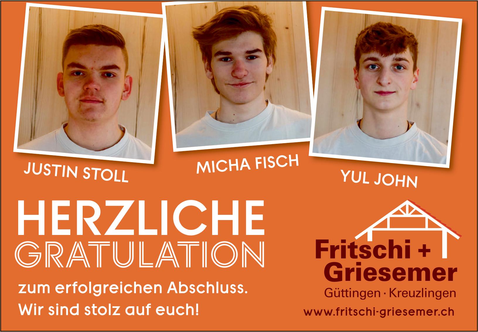 Fritschi + Griesemer, HERZLICHE GRATULATION