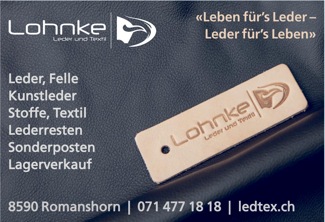Lohnke, Romanshorn - «Leben für’s Leder – Leder für’s Leben»