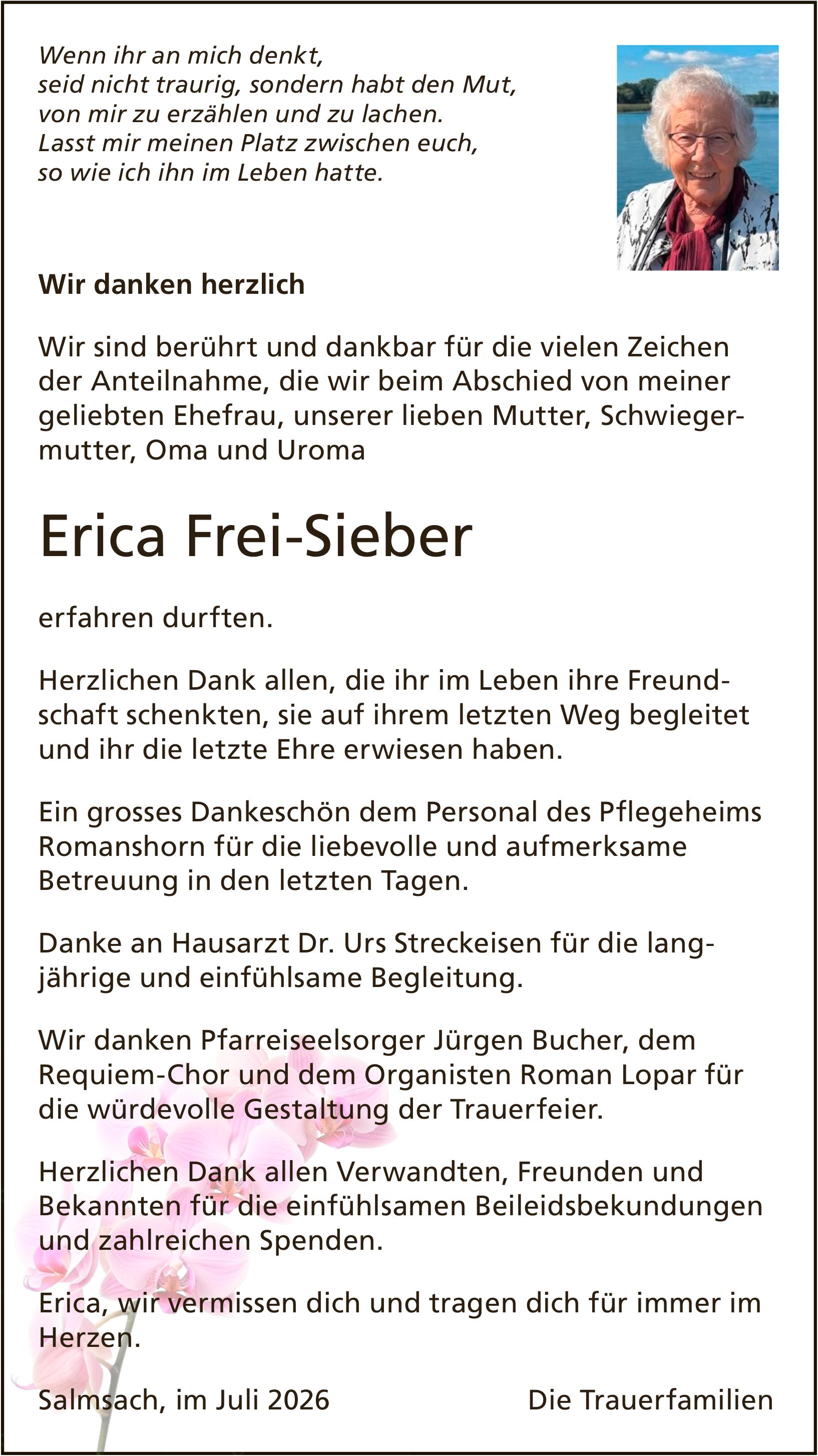 Frei-Sieber Erica, im August 2026 / DS