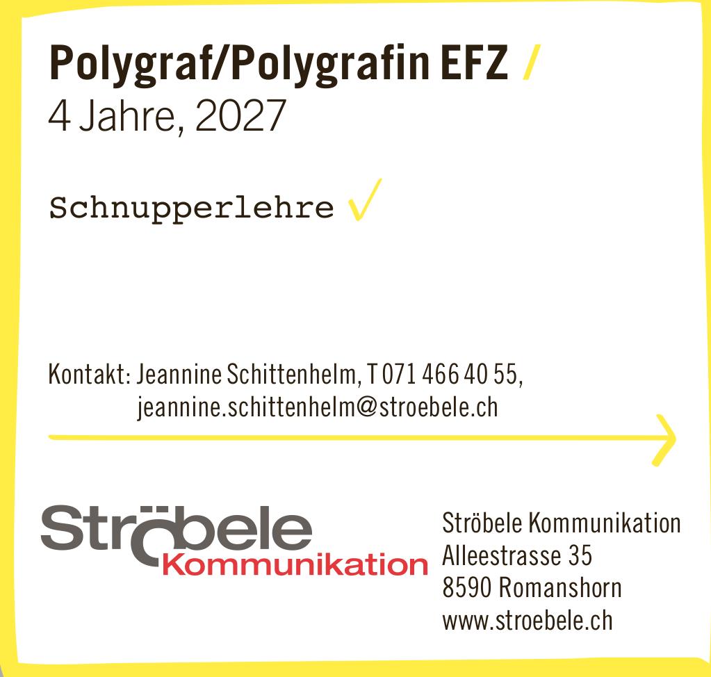 Ströbele Kommunikation, Romanshorn - Polygraf/Polygrafin EFZ