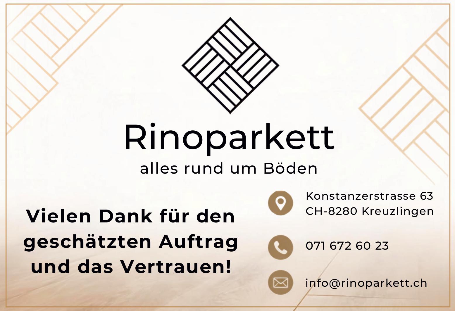 Rinoparkett, Kreuzlingen - Vielen Dank für den geschätzten Auftrag und das Vertrauen!