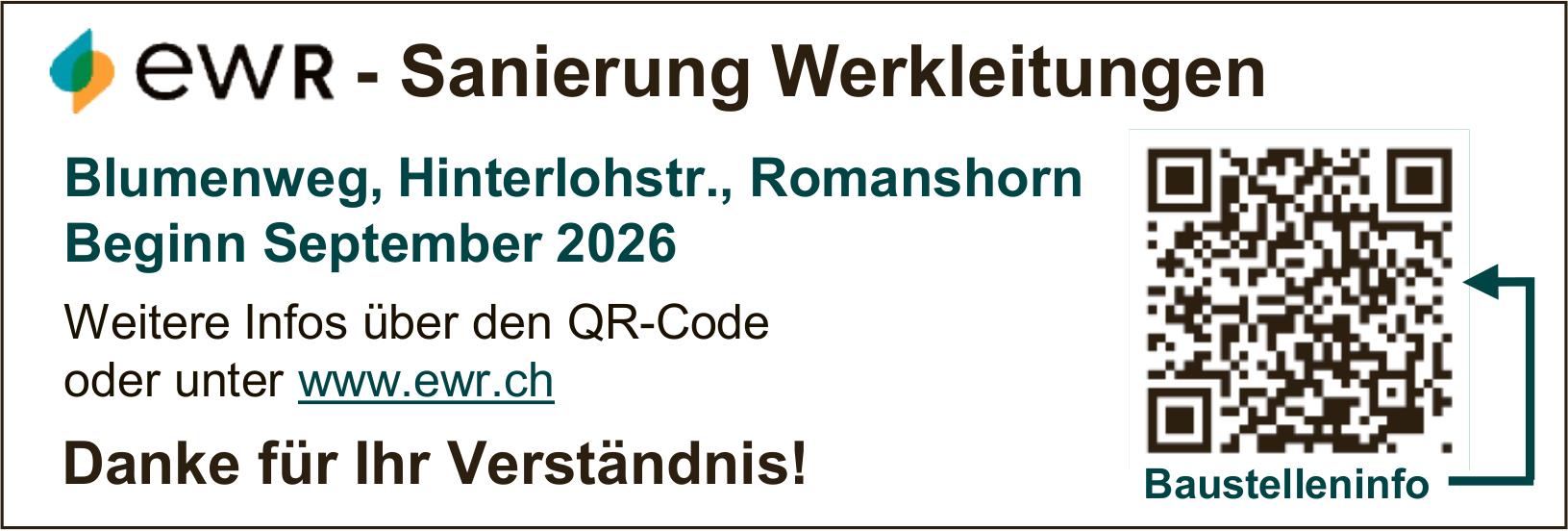 EWR, Romanshorn - Sanierung Werkleitungen