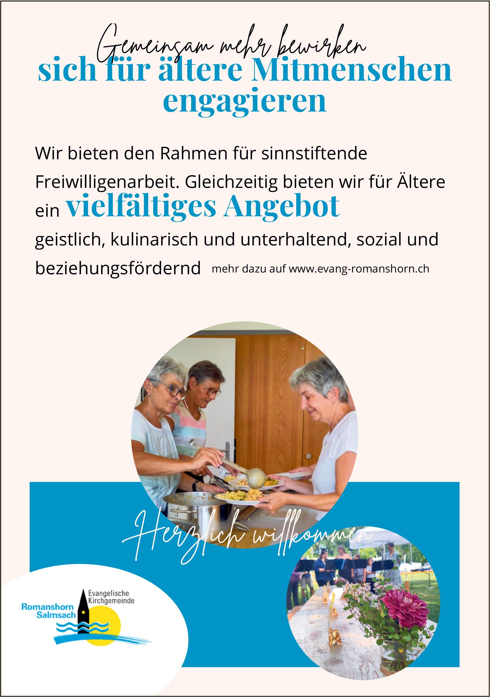 Evangelische Kirchgemeinde, Gemeinsam mehr bewirken sich für ältere Mitmenschen engagieren