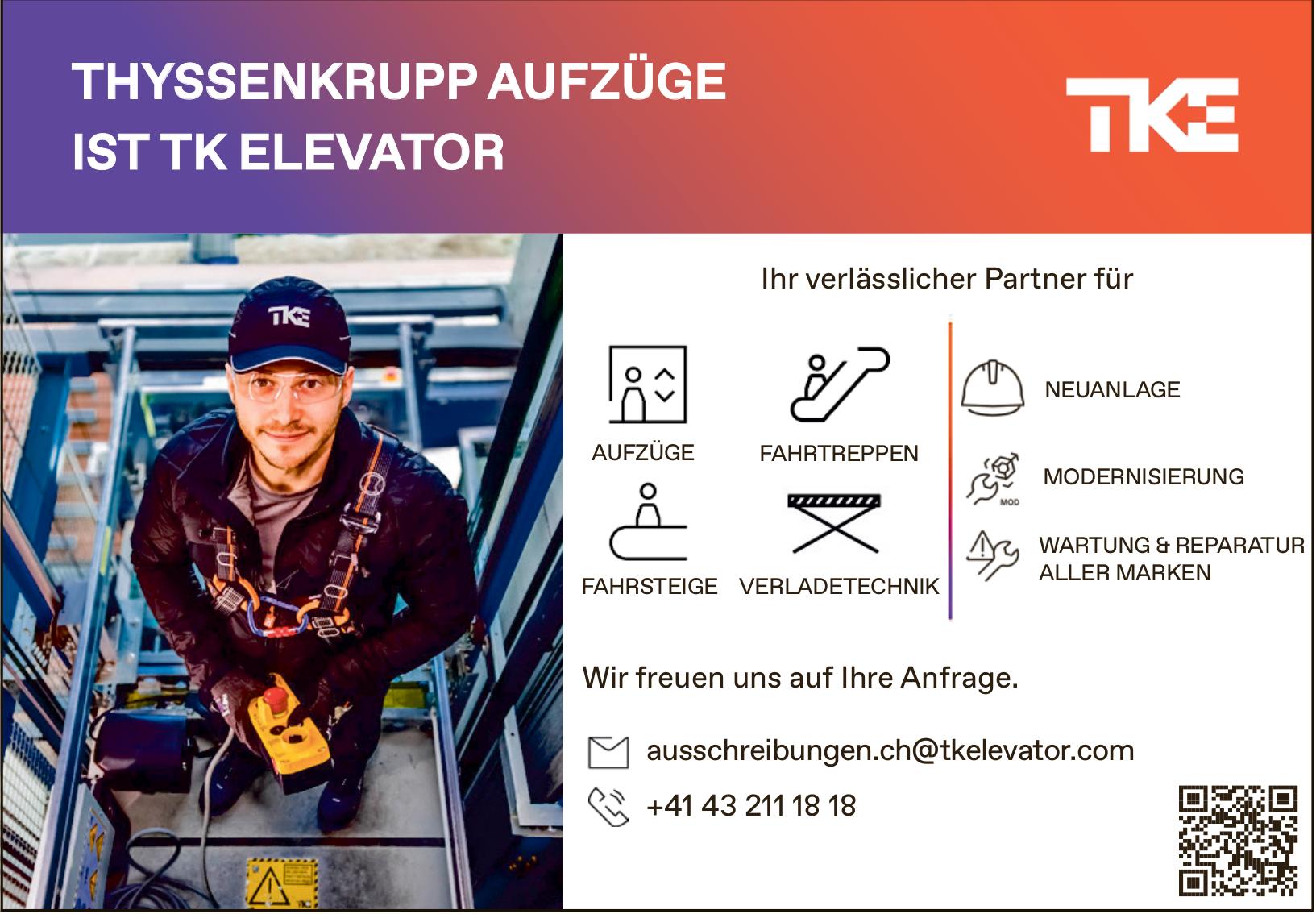 TK Elevator, Ihr verlässlicher Partner